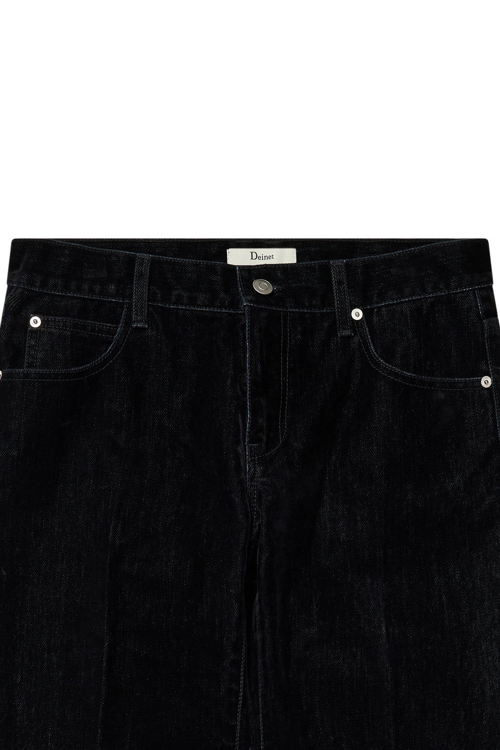 Deinet - Velvet Washed Boot Cut Denim Pants (Black) product image 12 | TRAB K-Fashion Australia