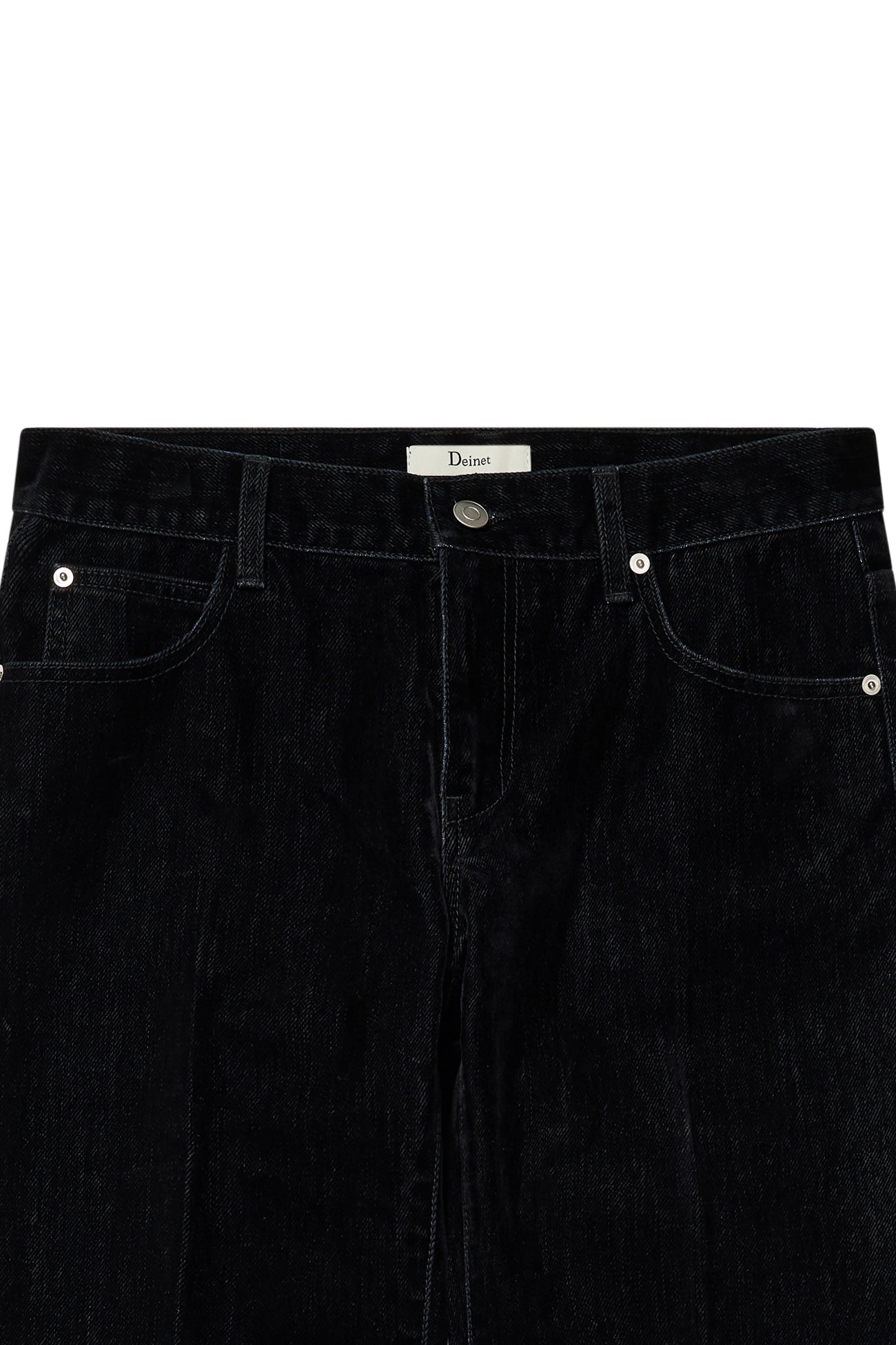 Deinet - Velvet Washed Boot Cut Denim Pants (Black) product image 12 | TRAB K-Fashion Australia