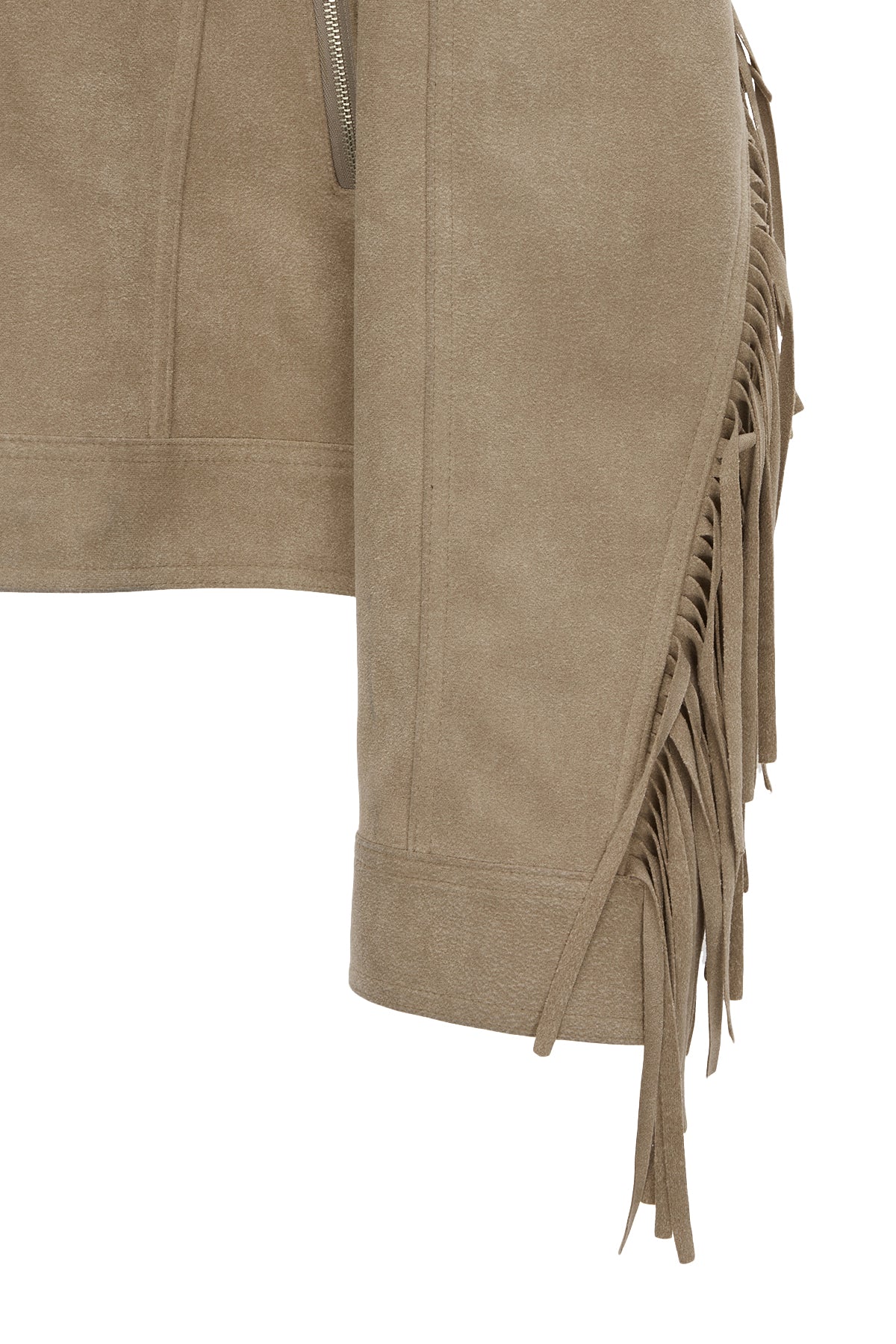 Matin Kim - Fringe Suede Jacket (Beige) product image 4 | TRAB K-Fashion Australia