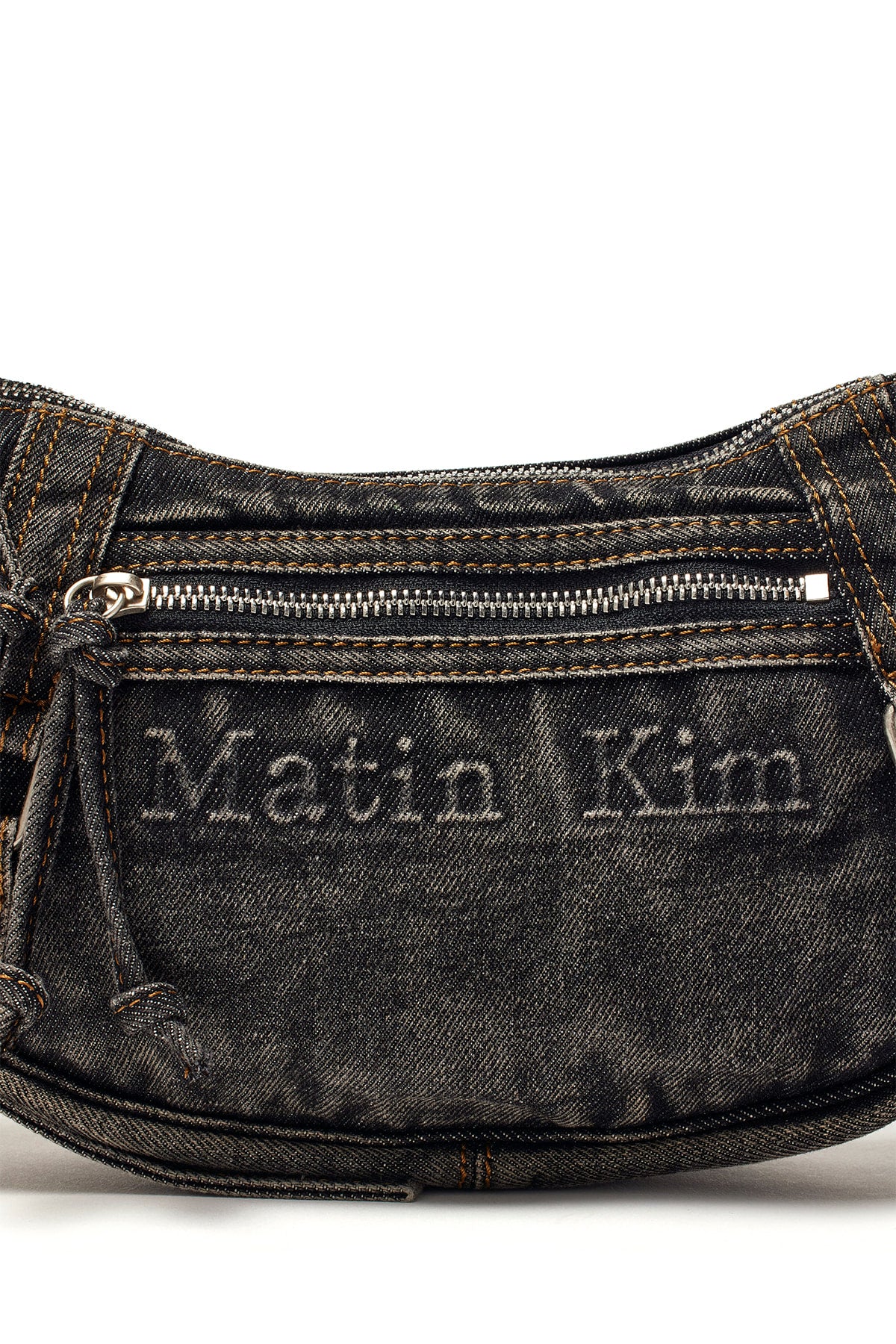 Matin Kim - Matin Washed Denim Mini Hobo Bag (Black) product image 3 | TRAB K-Fashion Australia
