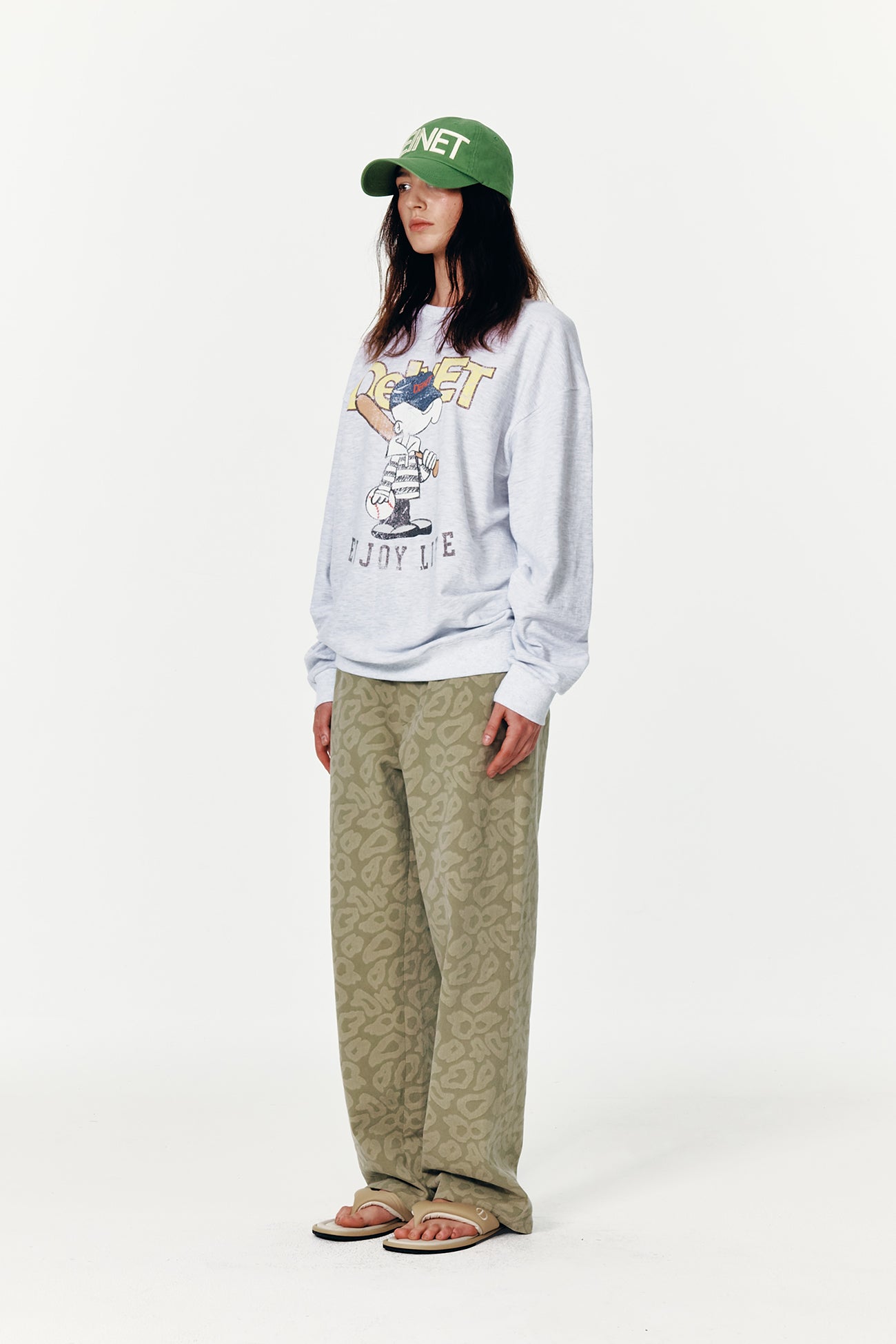 Deinet - Leopard Cotton Pants (Khaki) product image 6 | TRAB K-Fashion Australia