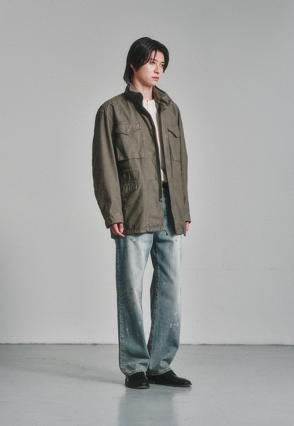 Art if acts - Painted Regular 5P Denim Pants (Used Light Blue) product image 2 | TRAB K-Fashion Australia