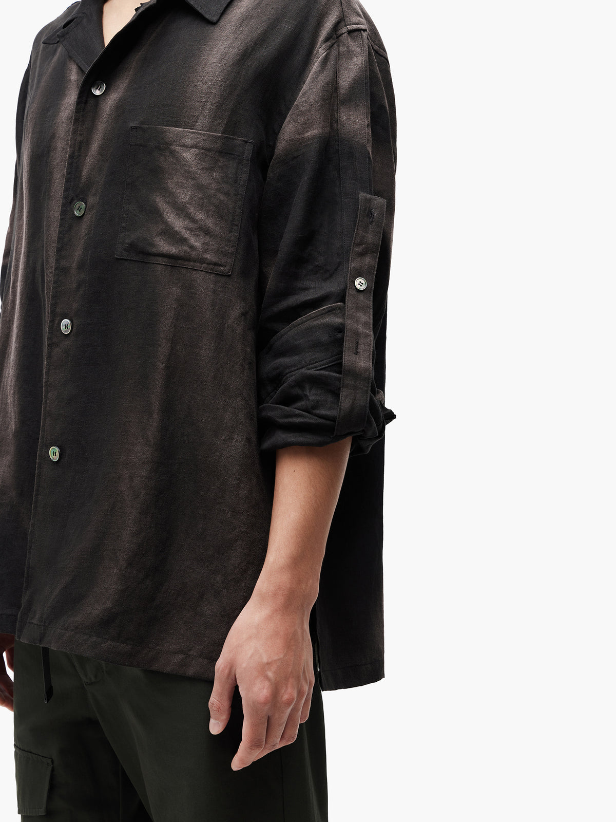 Jiyong Kim - Sun-Bleached Strap Shirt (Black) product image 8 | TRAB K-Fashion Australia