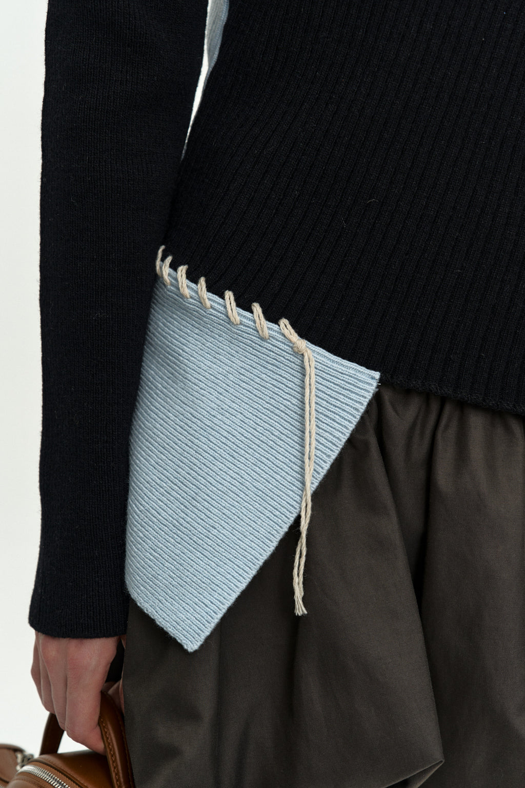 Andersson Bell - Asymmetric Panel Collar Sweater (Black) product image 7 | TRAB K-Fashion Australia