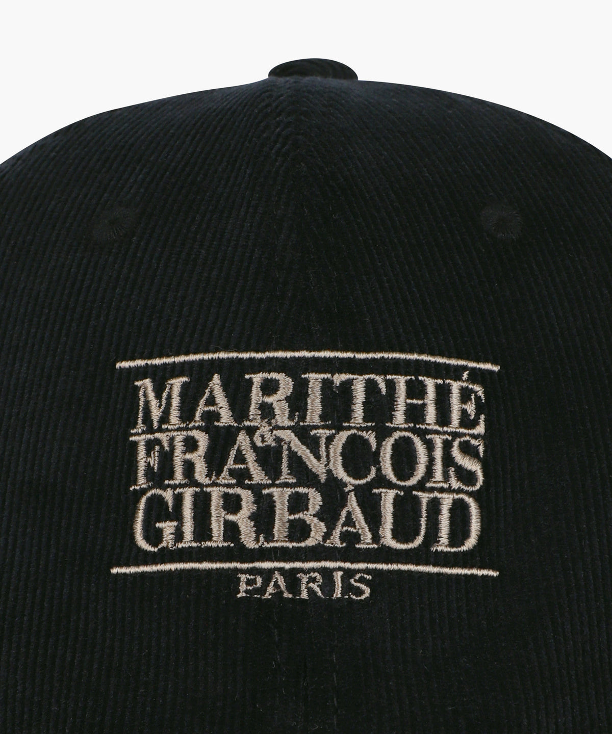 Marithe & Francois Girbaud - Corduroy Small Classic Logo Cap (Black) product image 3 | TRAB K-Fashion Australia