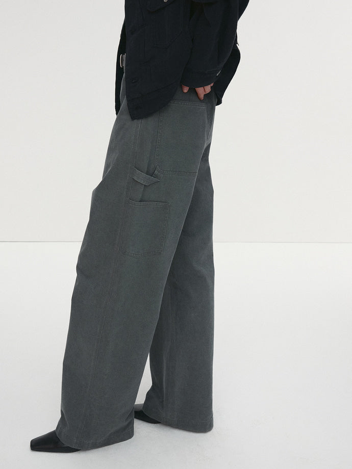 Tonywack - Washed Cotton Wide-Leg Work Pants (Rhino) product image 6 | TRAB K-Fashion Australia