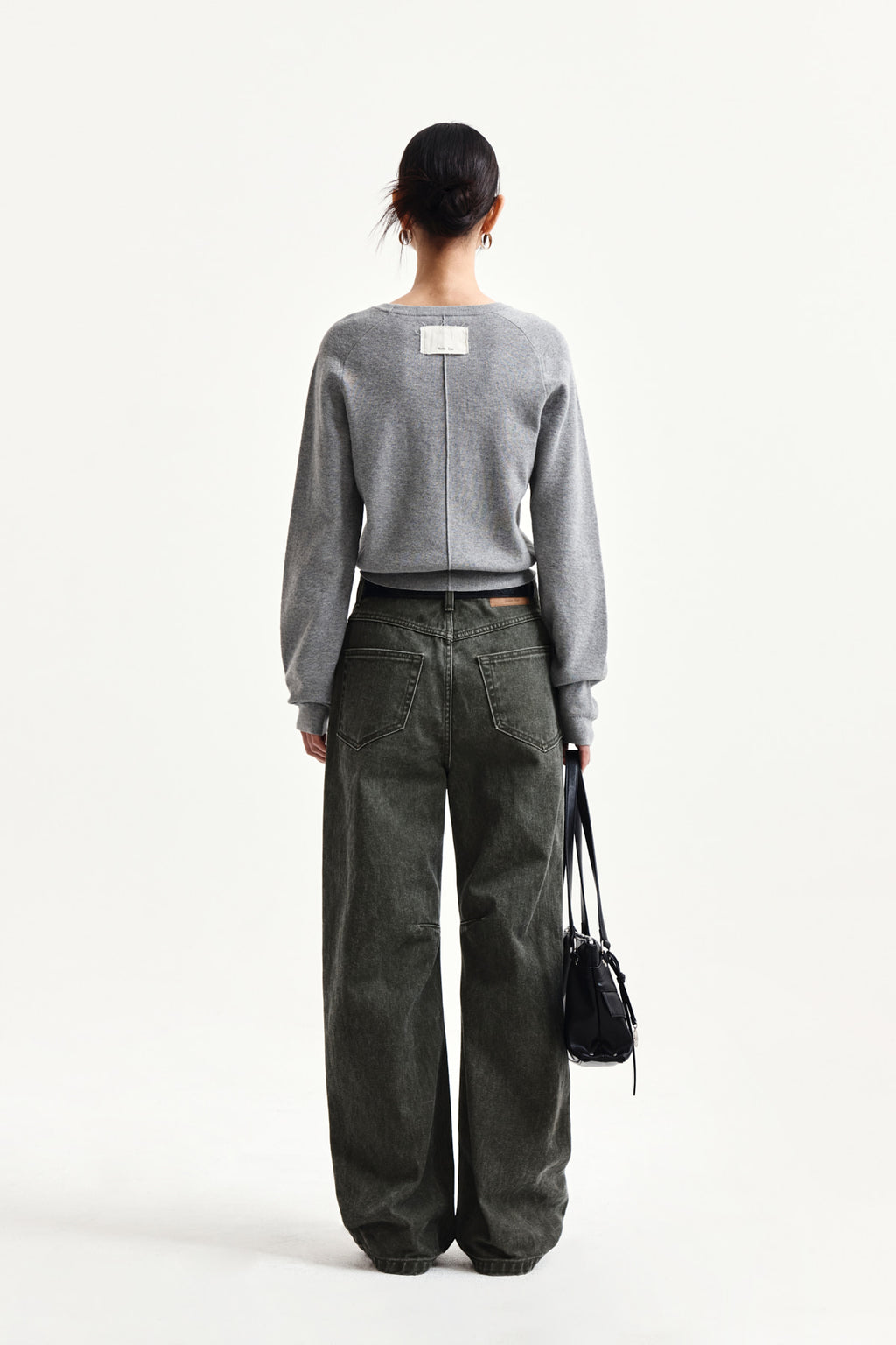 Matin Kim - Raglan Sleeve Knit Pullover (Grey) product image 7 | TRAB K-Fashion Australia