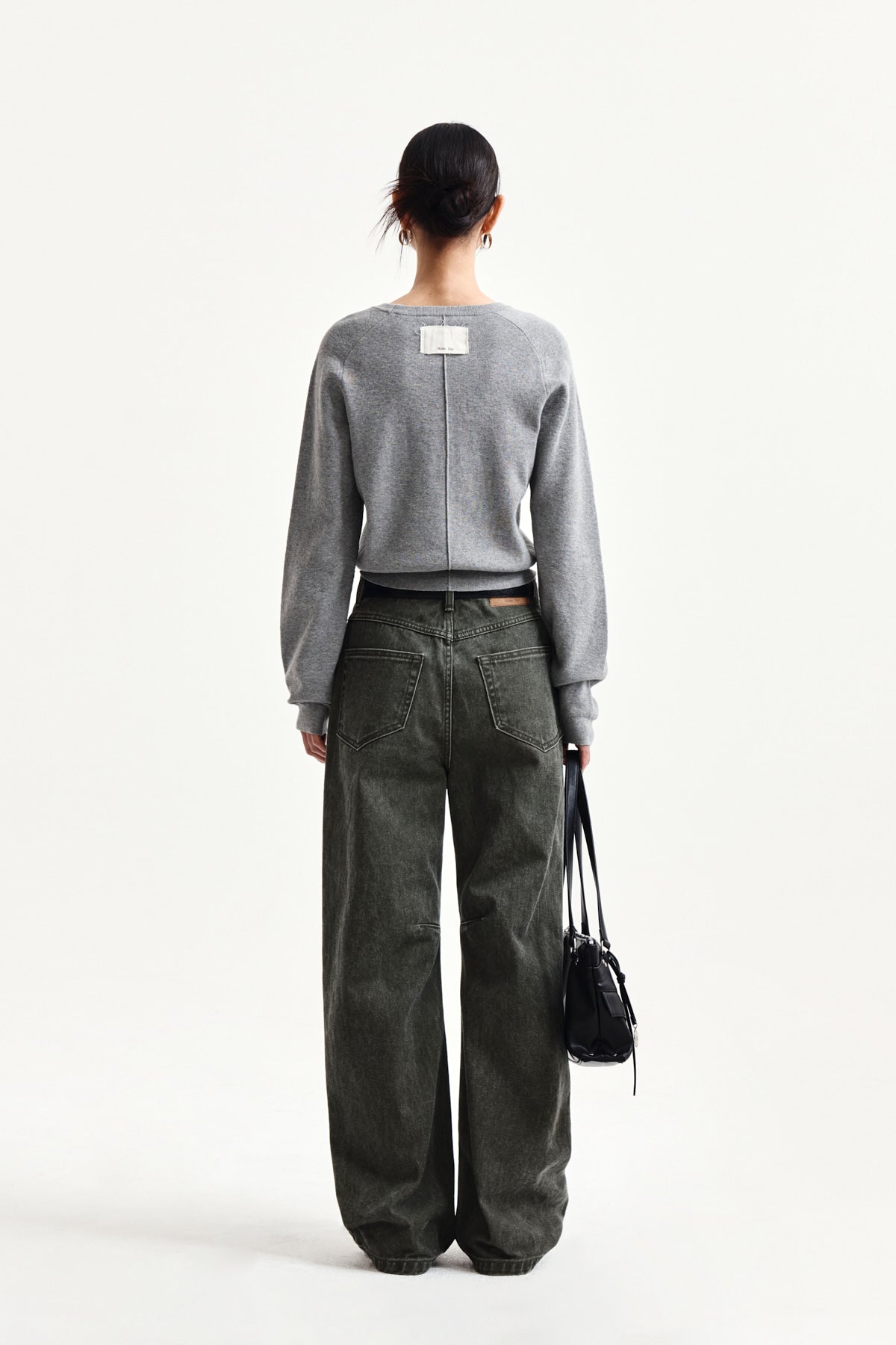 Matin Kim - Raglan Sleeve Knit Pullover (Grey) product image 7 | TRAB K-Fashion Australia