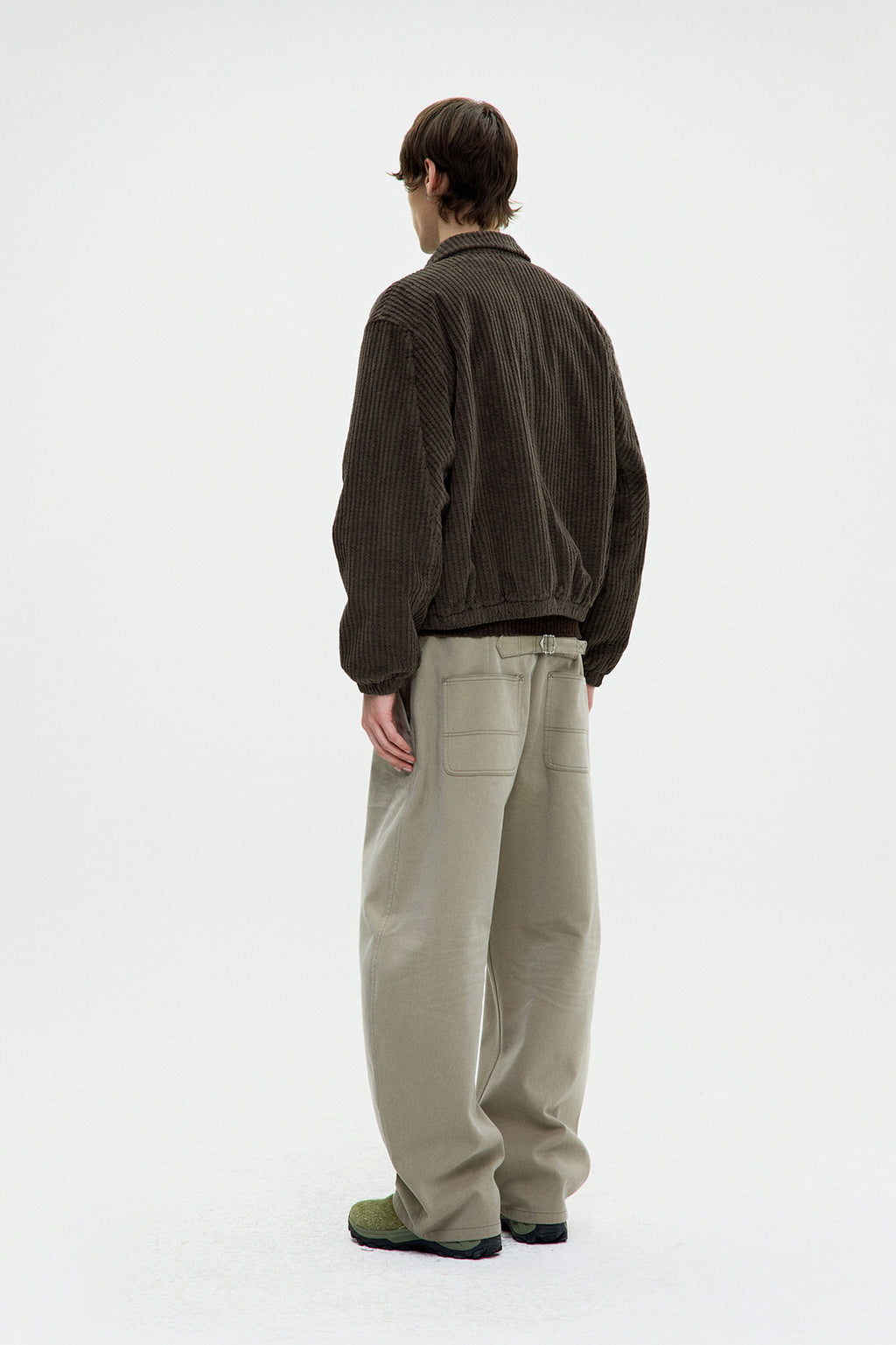 Coor - Corduroy Dyed Swingtop Quilted Bomber (Grayish Khaki) product image 4 | TRAB K-Fashion Australia
