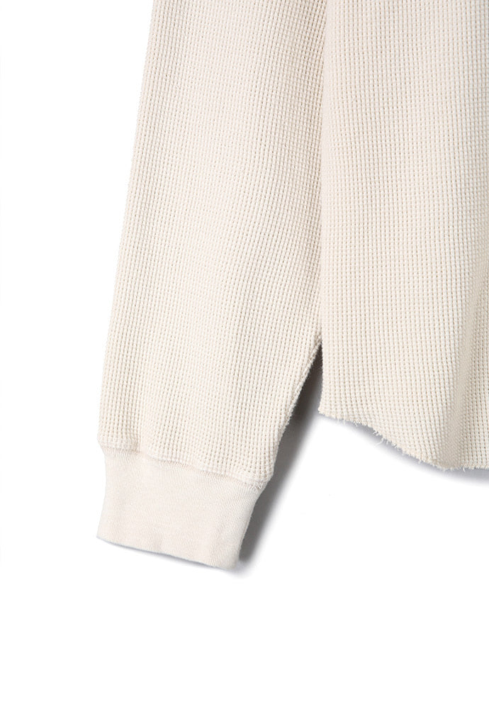 Art if acts - Garment Dyed Waffle Henley (Cream) product image 12 | TRAB K-Fashion Australia