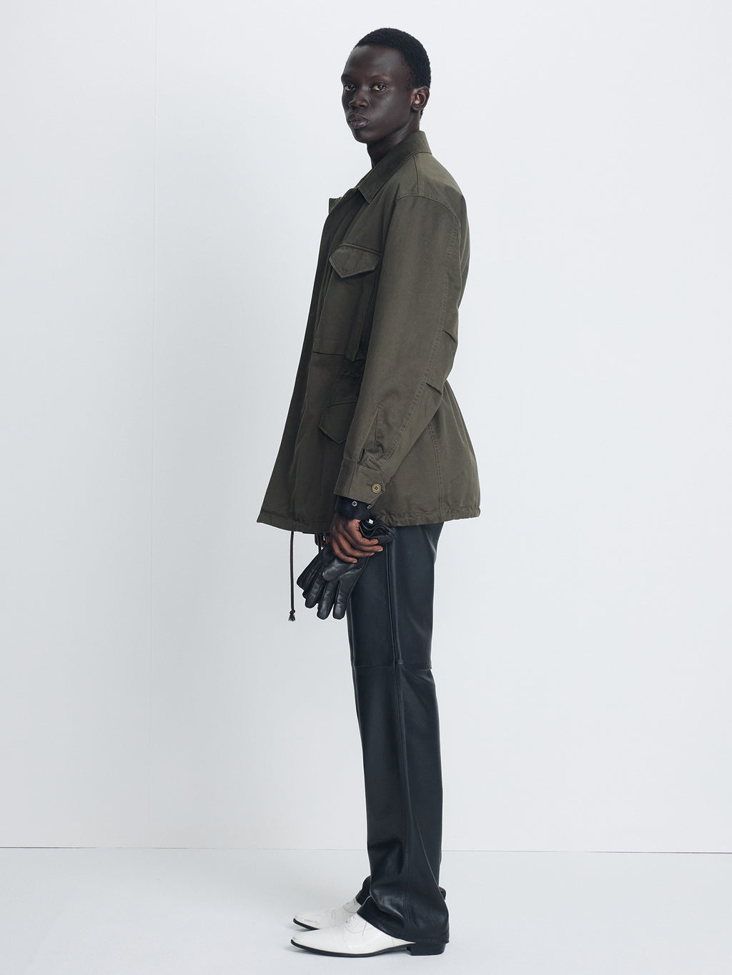 Tonywack - Garment Washed Cotton Field Jacket (Olive) product image 2 | TRAB K-Fashion Australia