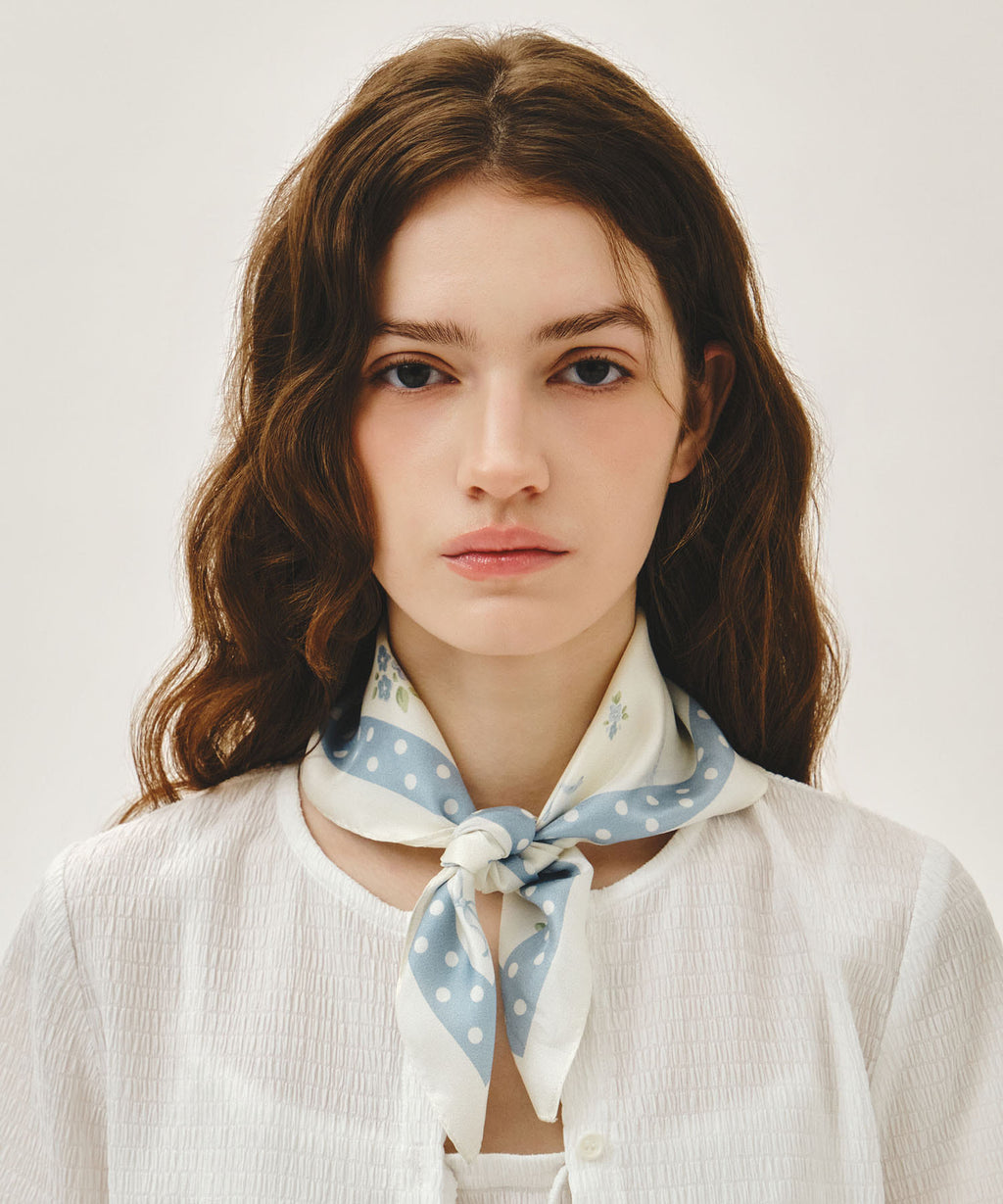 Marithe & Francois Girbaud - Summer Pattern Silk Scarf (Ivory) product image 4 | TRAB K-Fashion Australia