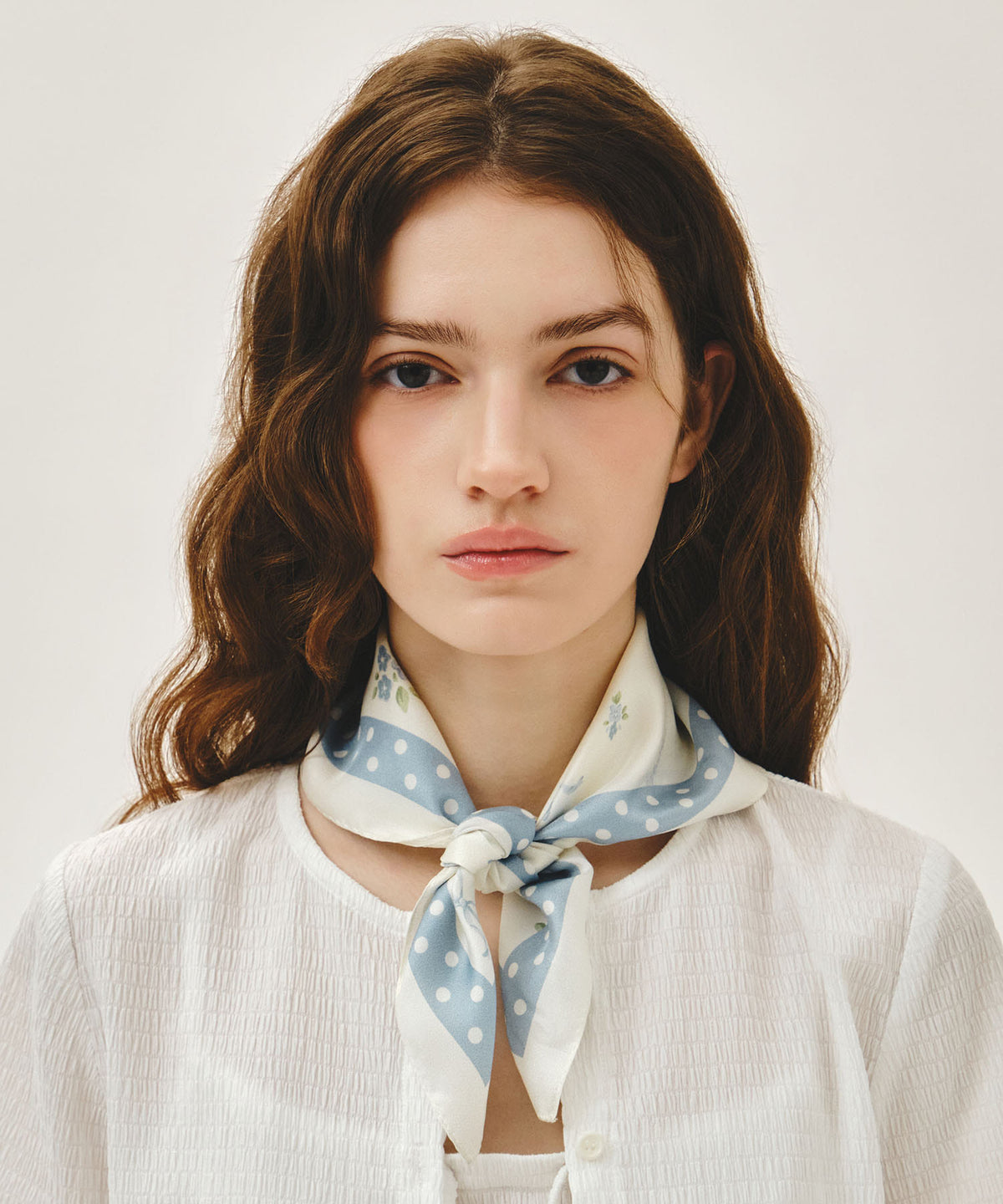 Marithe & Francois Girbaud - Summer Pattern Silk Scarf (Ivory) product image 4 | TRAB K-Fashion Australia