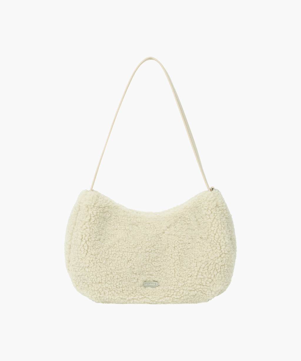 Marithe & Francois Girbaud - Fur Mini Tote Bag (Light Beige) product image 1 | TRAB K-Fashion Australia