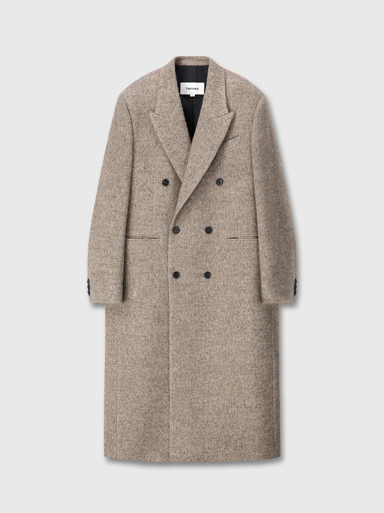 Tonywack - Textured Wool And Alpaca Double-Breasted Coat (Beige) product image 10 | TRAB K-Fashion Australia
