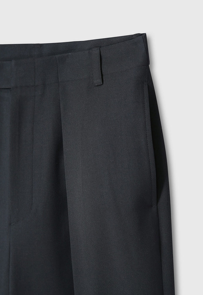 Tonywack - Wool Twill Pleated Wide Trousers (Carbon Grey) product image 10 | TRAB K-Fashion Australia