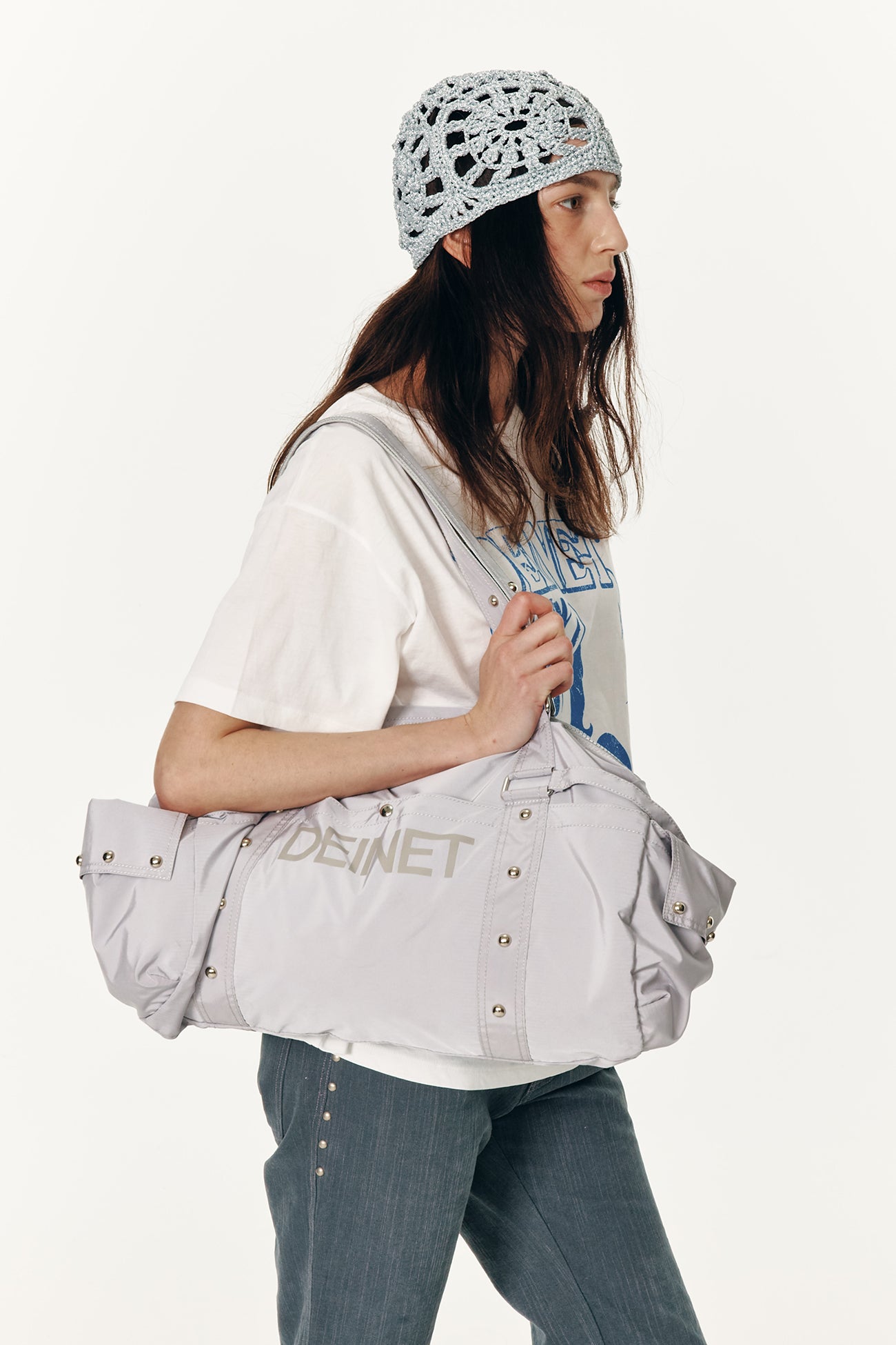 Deinet - Stud Line Damege Boots Cut Denim (Grey) product image 10 | TRAB K-Fashion Australia