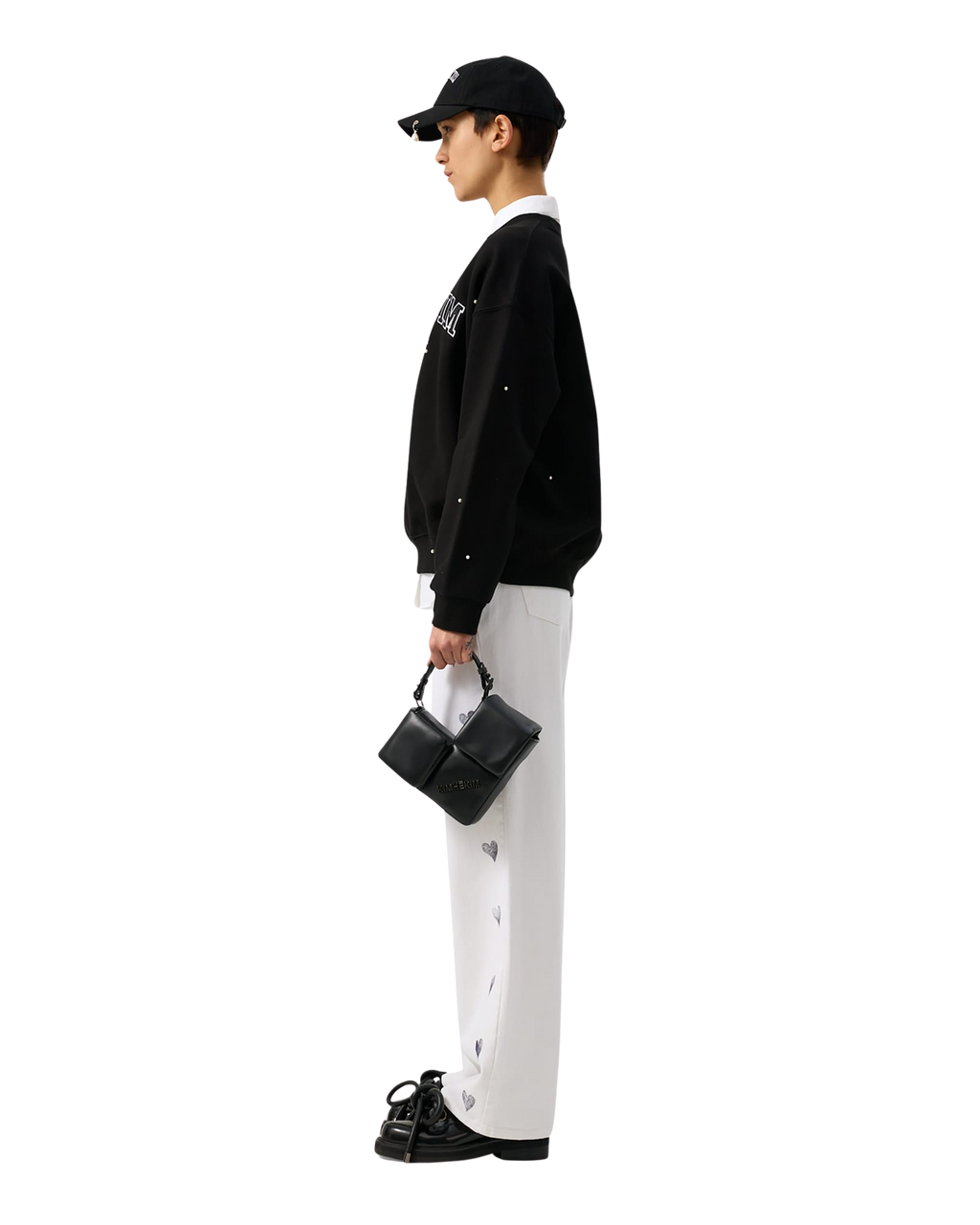 Kimhe Kim - Pearl Embellished Universe Sweatshirt (Black) product image 4 | TRAB K-Fashion Australia