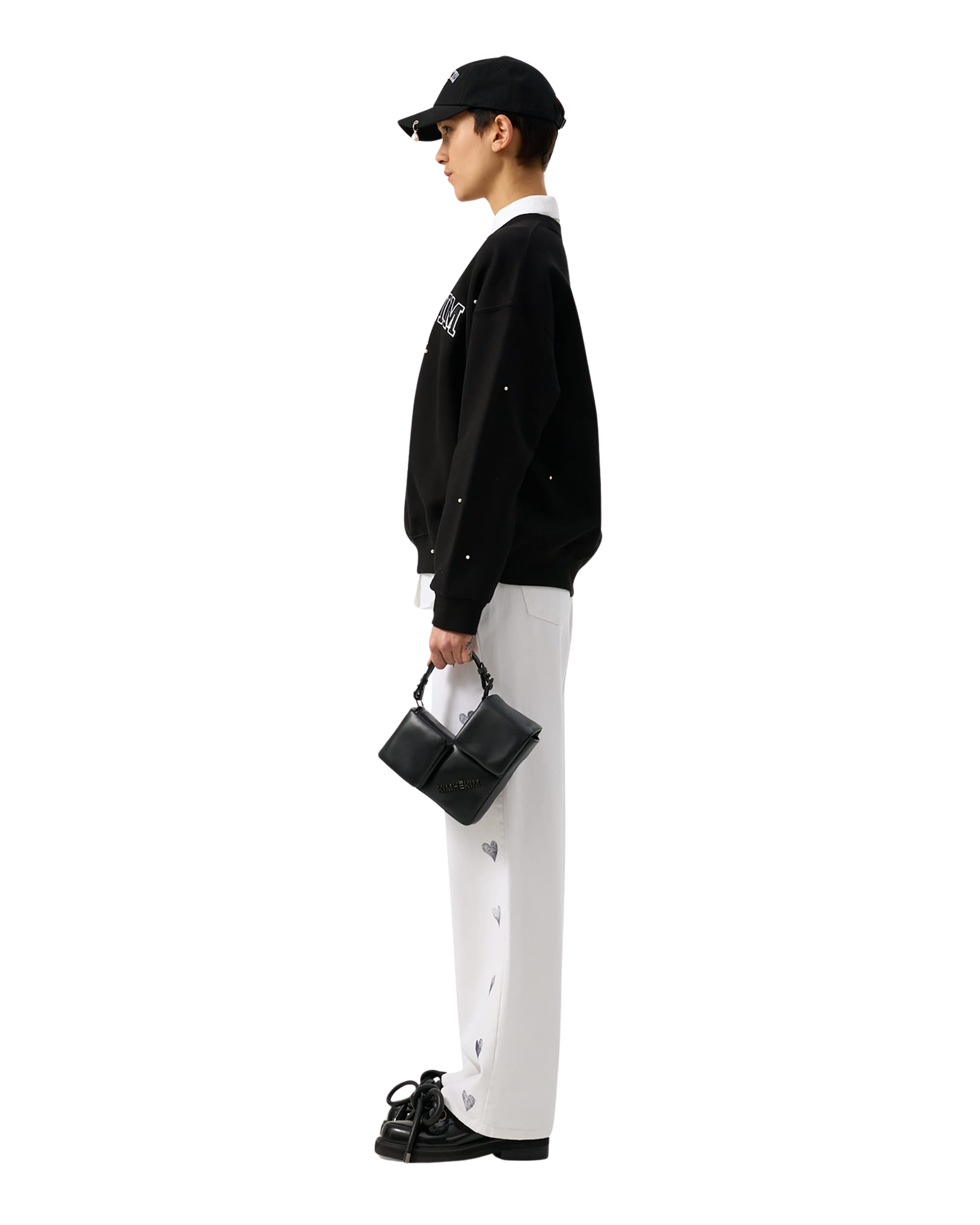 Kimhe Kim - Pearl Embellished Universe Sweatshirt (Black) product image 4 | TRAB K-Fashion Australia