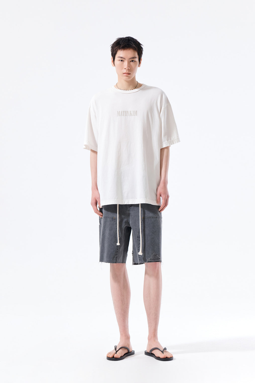 Matin Kim - Vintage Lettering Graffiti Top (White) product image 14 | TRAB K-Fashion Australia