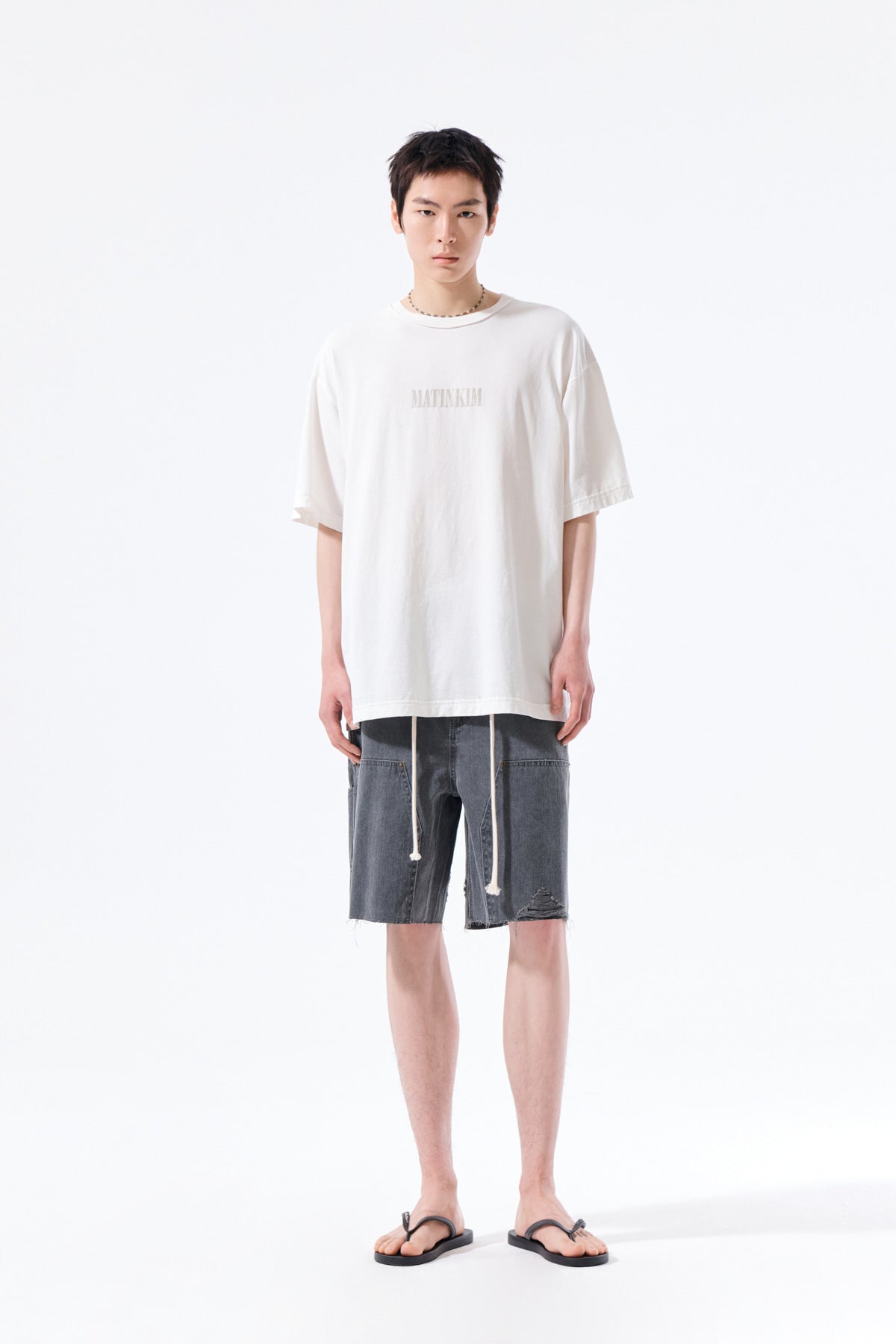 Matin Kim - Vintage Lettering Graffiti Top (White) product image 14 | TRAB K-Fashion Australia