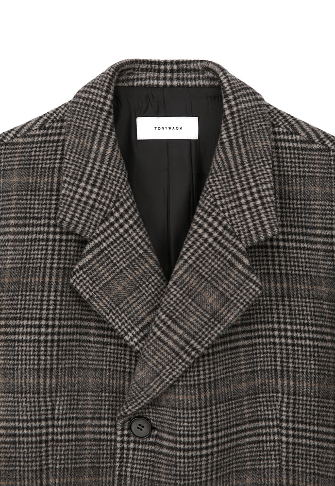 Tonywack - Sortie Wrap Coat (Brown Glen Check) product image 8 | TRAB K-Fashion Australia