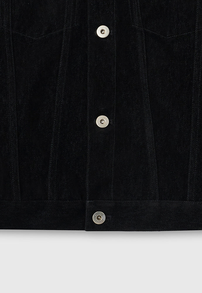 Tonywack - Velvet Denim Trucker Jacket (Black) product image 11 | TRAB K-Fashion Australia