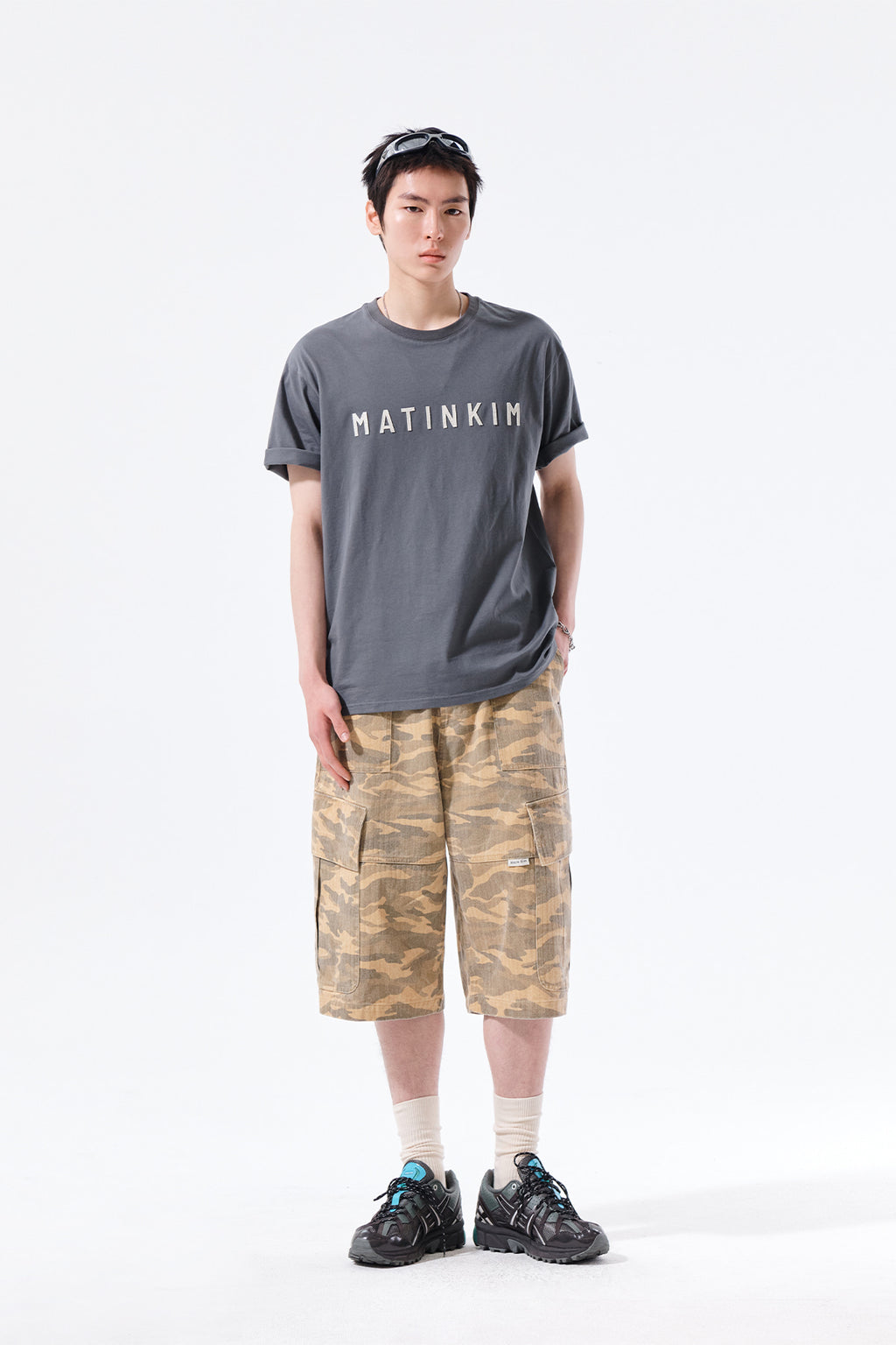 Matin Kim - Camouflage Cargo Bermuda Pants (Camel) product image 10 | TRAB K-Fashion Australia