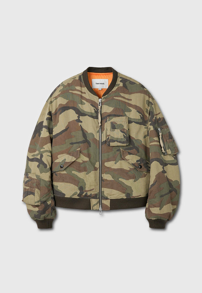 Tonywack - Camouflage Nylon Bomber (Beige/Green) product image 9 | TRAB K-Fashion Australia