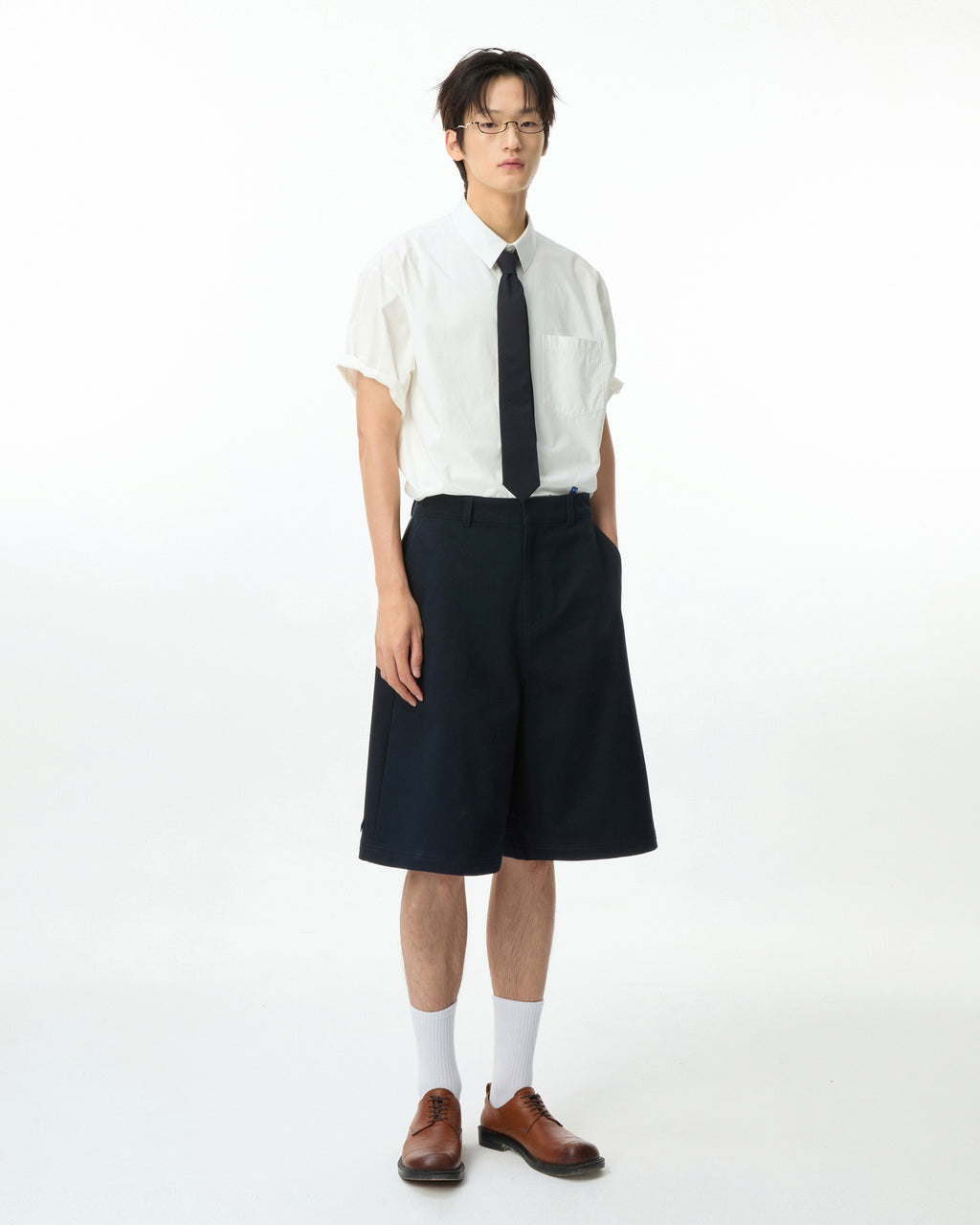 Ader Error - Sig; BL Tag half sleeve shirts 01 (White) product image 13 | TRAB K-Fashion Australia