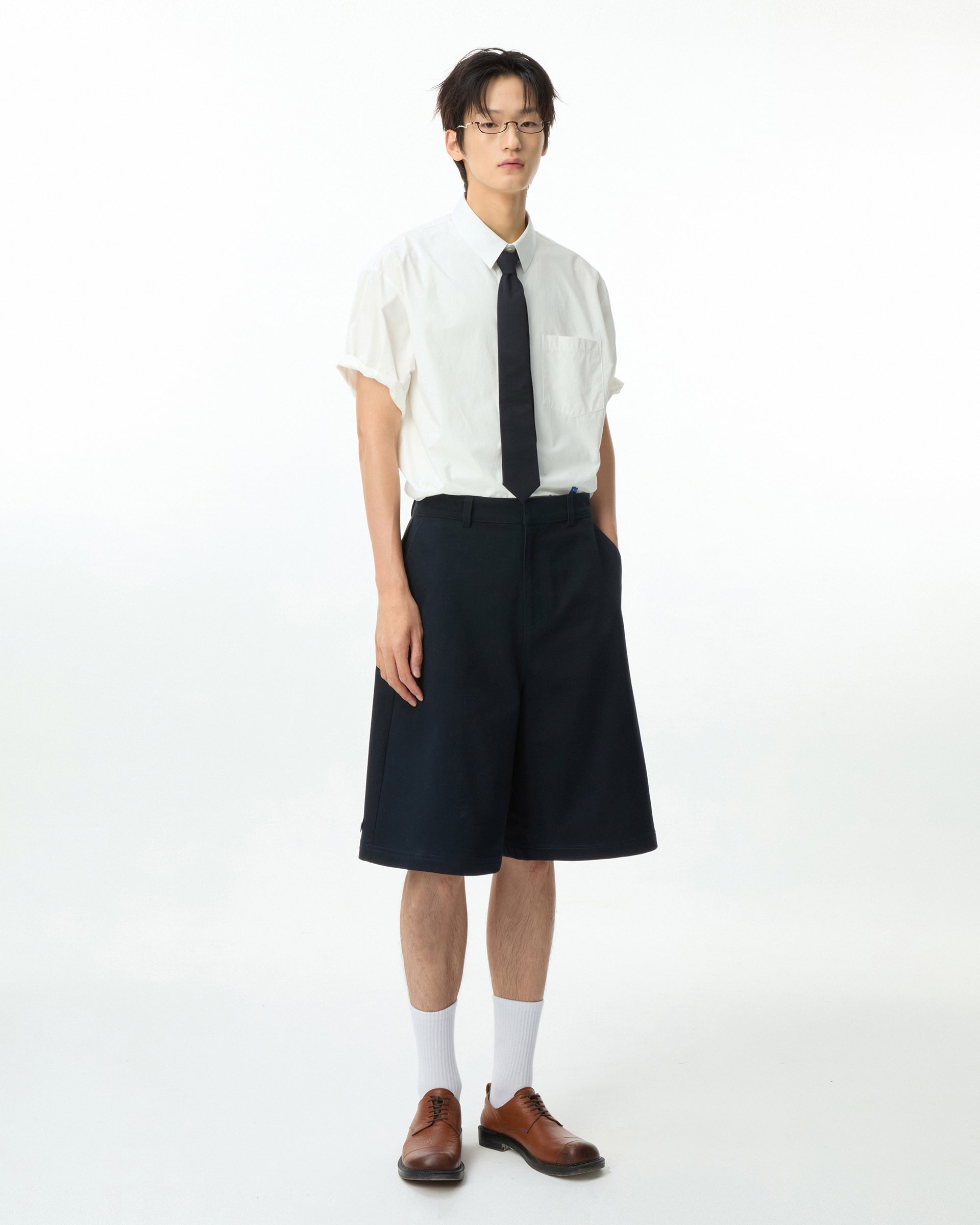 Ader Error - Sig; BL Tag half sleeve shirts 01 (White) product image 13 | TRAB K-Fashion Australia