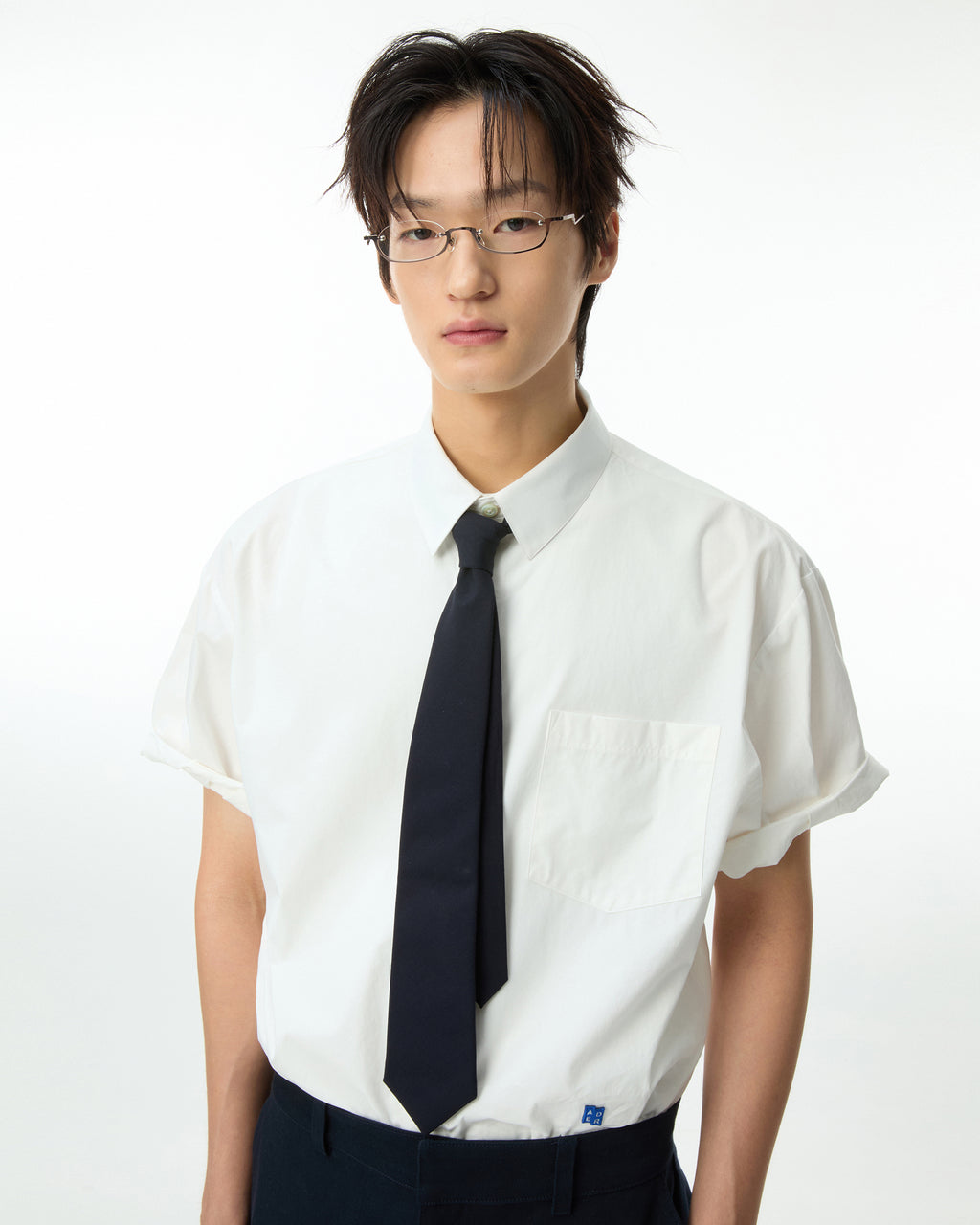 Ader Error - Sig; BL Tag half sleeve shirts 01 (White) product image 14 | TRAB K-Fashion Australia