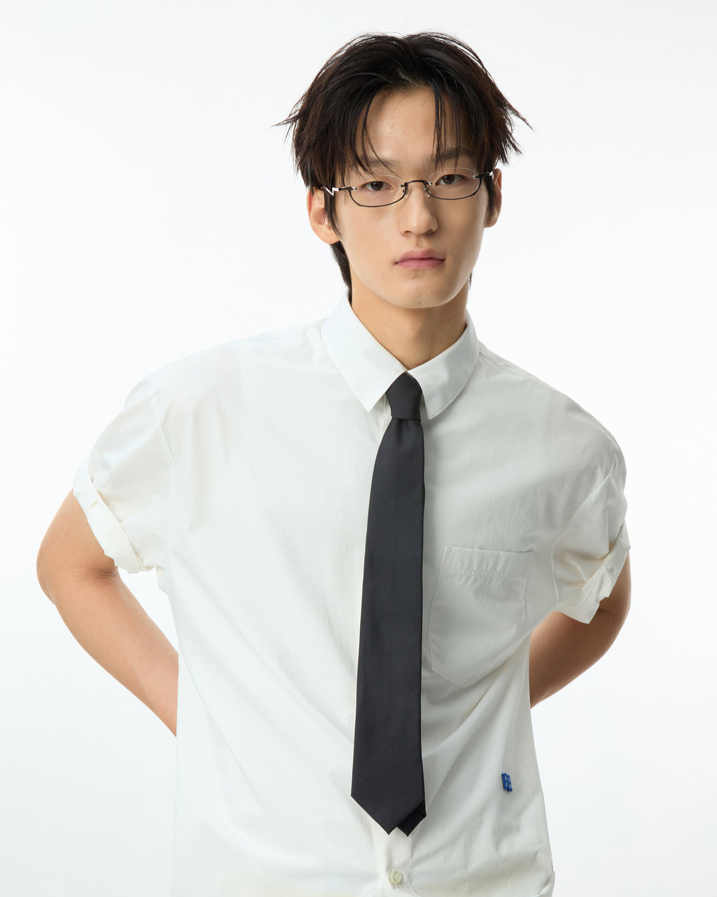 Ader Error - Sig; BL Tag half sleeve shirts 01 (White) product image 16 | TRAB K-Fashion Australia