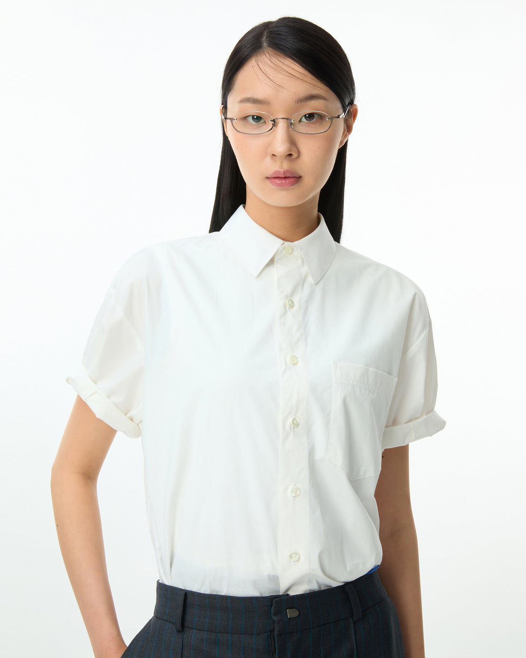Ader Error - Sig; BL Tag half sleeve shirts 01 (White) product image 4 | TRAB K-Fashion Australia