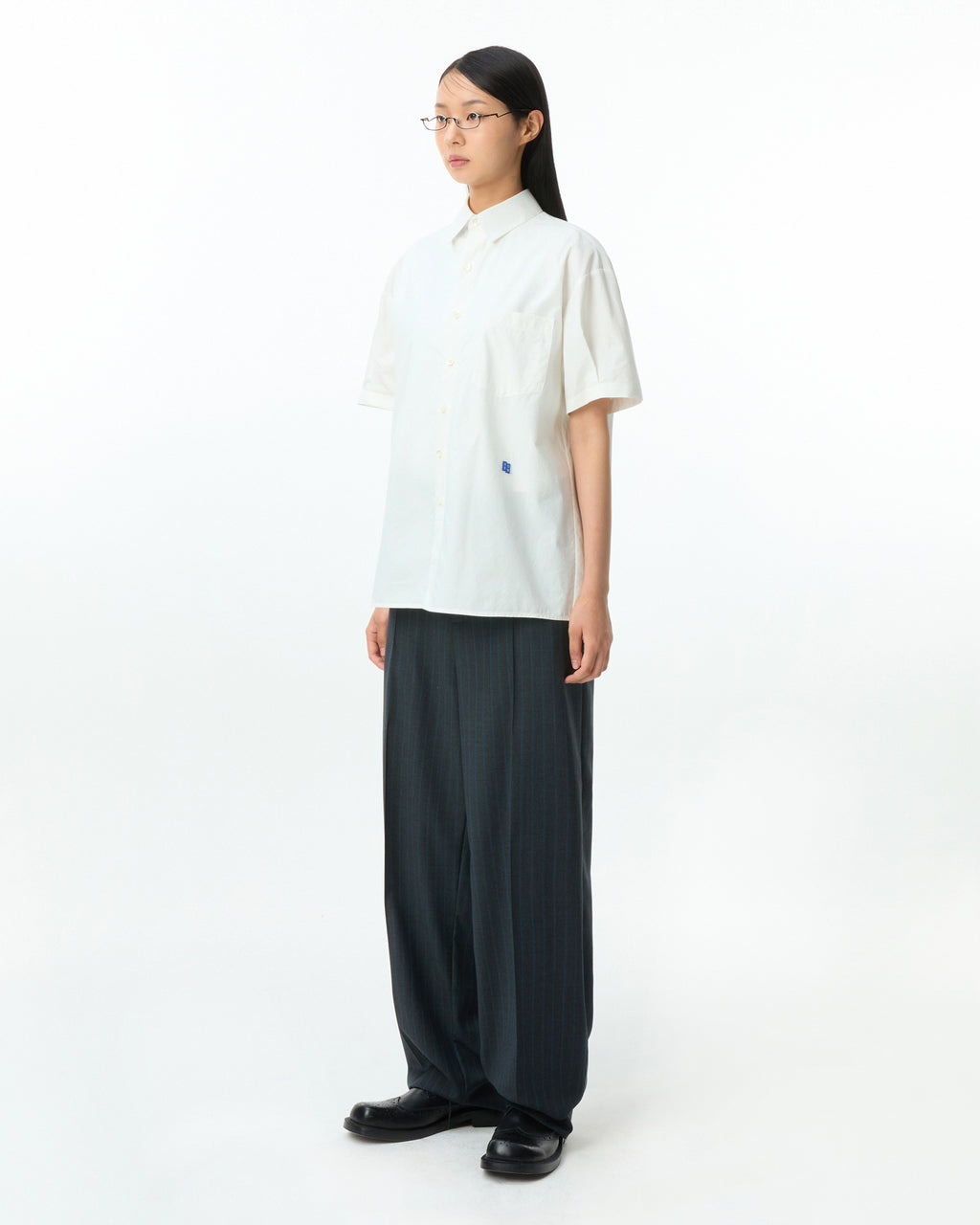Ader Error - Sig; BL Tag half sleeve shirts 01 (White) product image 5 | TRAB K-Fashion Australia