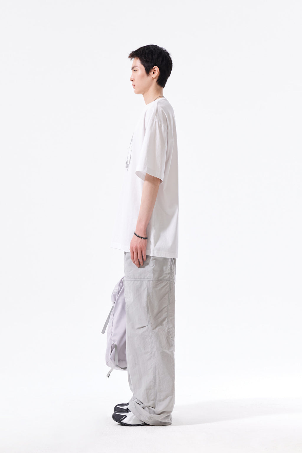 Matin Kim - Multi Panel Parachute Pants (Light Grey) product image 11 | TRAB K-Fashion Australia