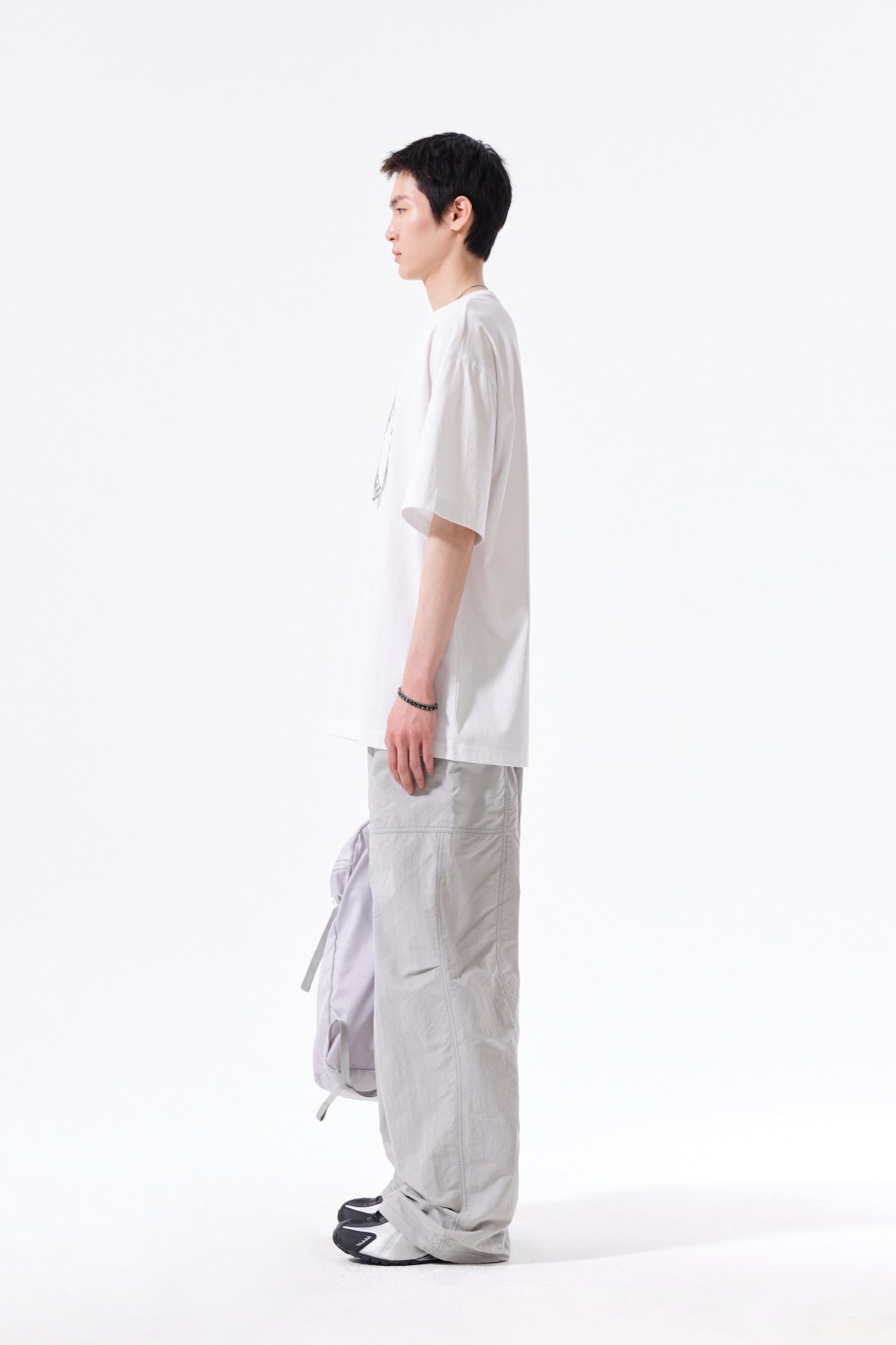 Matin Kim - Multi Panel Parachute Pants (Light Grey) product image 11 | TRAB K-Fashion Australia