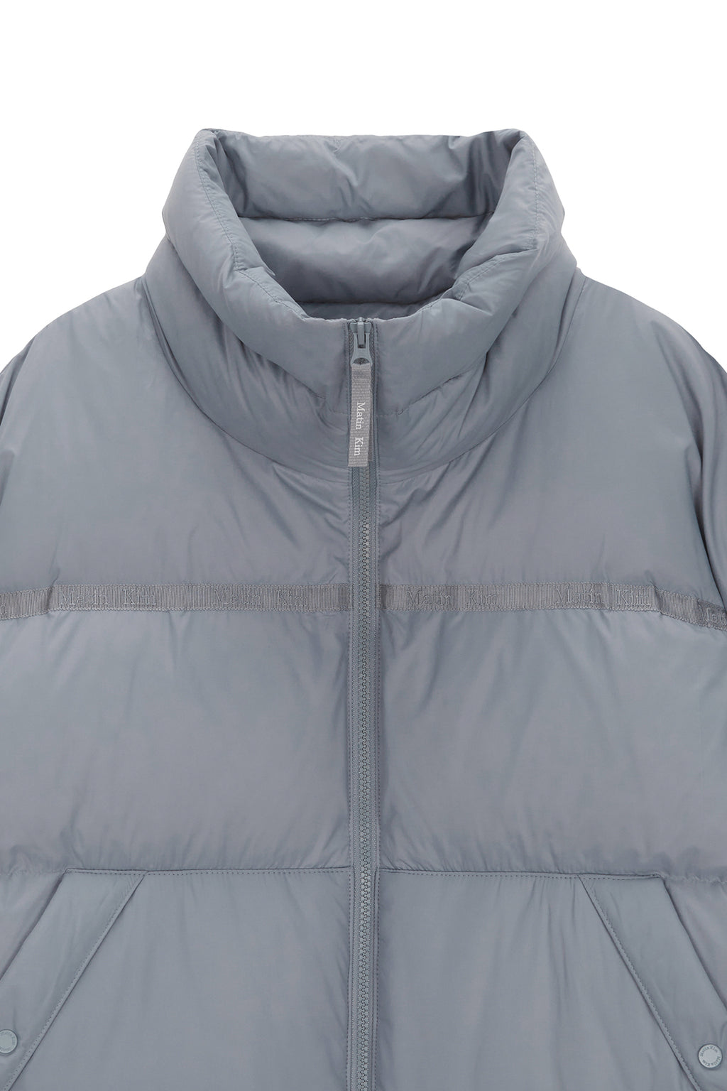 Matin Kim - Logo Taping Puffer Down Jumper (Grey) product image 3 | TRAB K-Fashion Australia