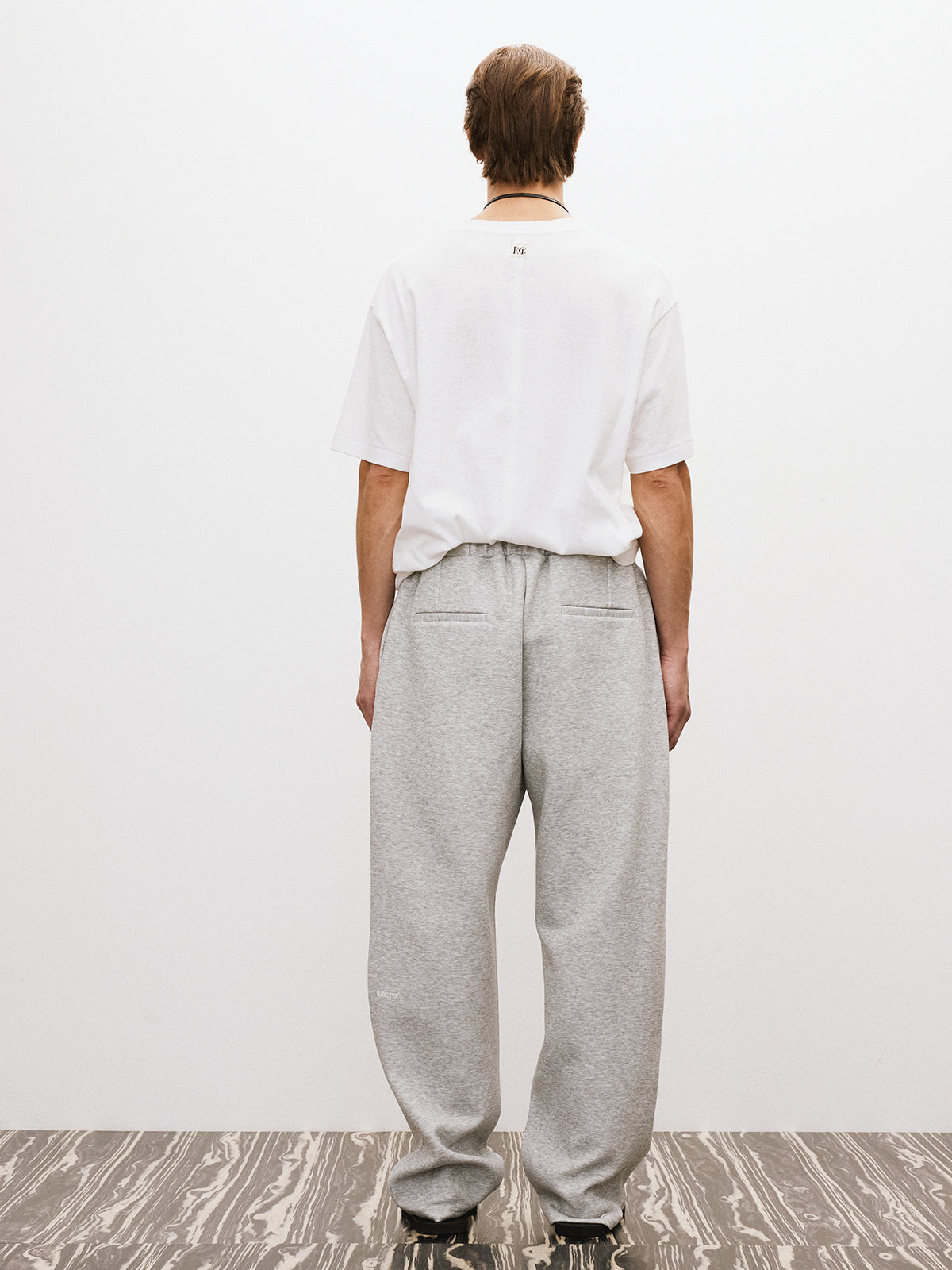 Recto - Wide Banding Loose Fit Sweat Pants (Melange Grey) product image 4 | TRAB K-Fashion Australia