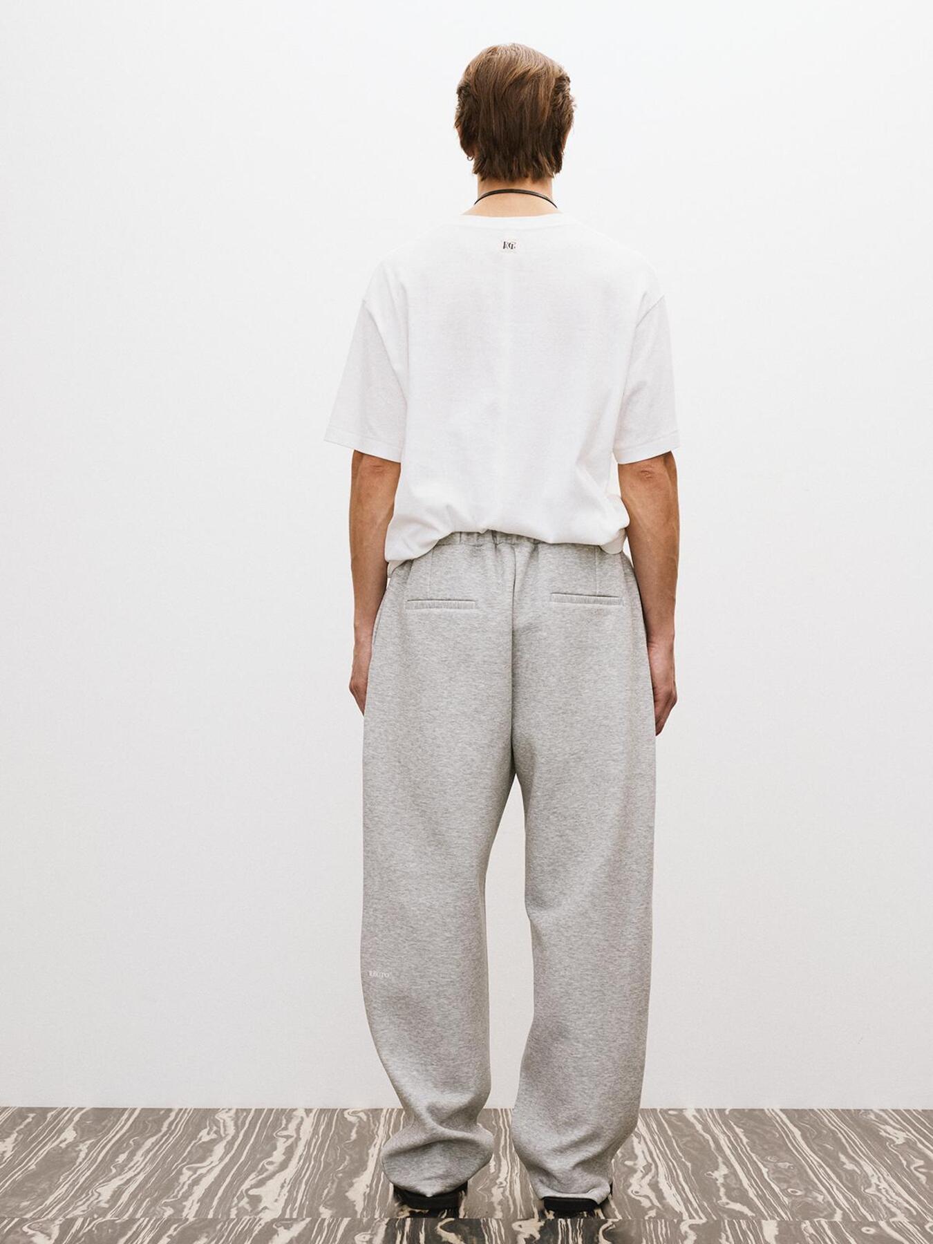 Recto - Wide Banding Loose Fit Sweat Pants (Melange Grey) product image 4 | TRAB K-Fashion Australia