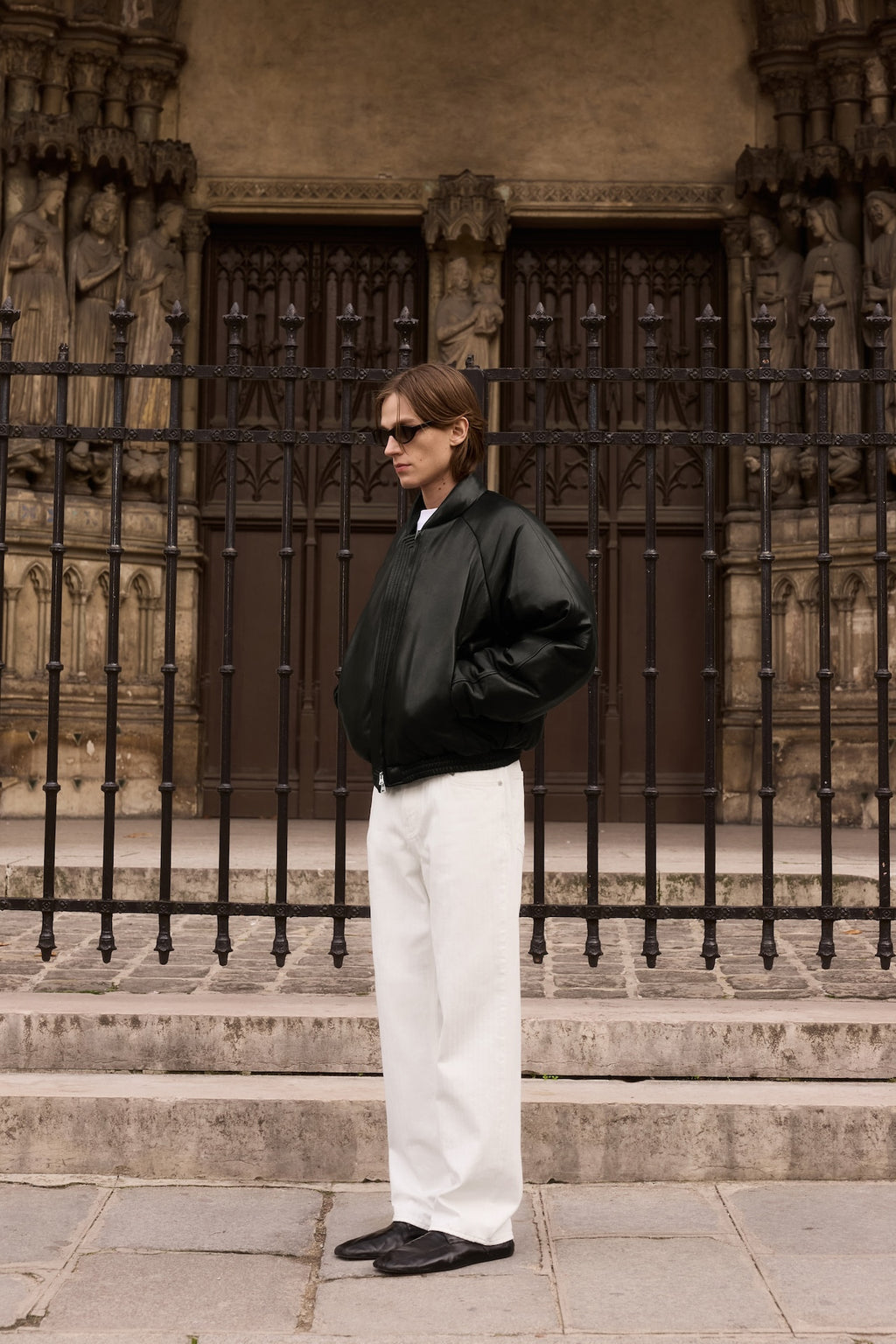 STU - Padded Lambskin Bomber In (Black) product image 7 | TRAB K-Fashion Australia