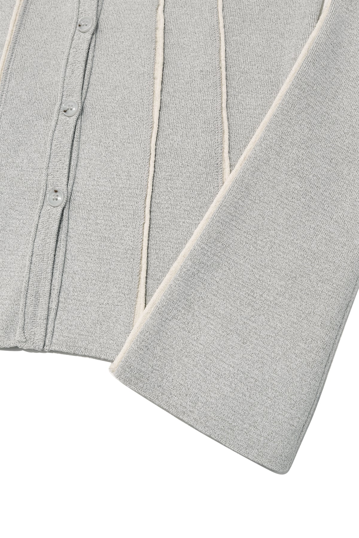 Matin Kim - Cut Line Slim Cardigan (Grey) product image 4 | TRAB K-Fashion Australia