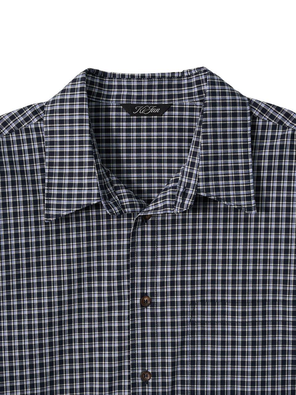 Kijun - Soft Check Shirt (Blue) product image 11 | TRAB K-Fashion Australia