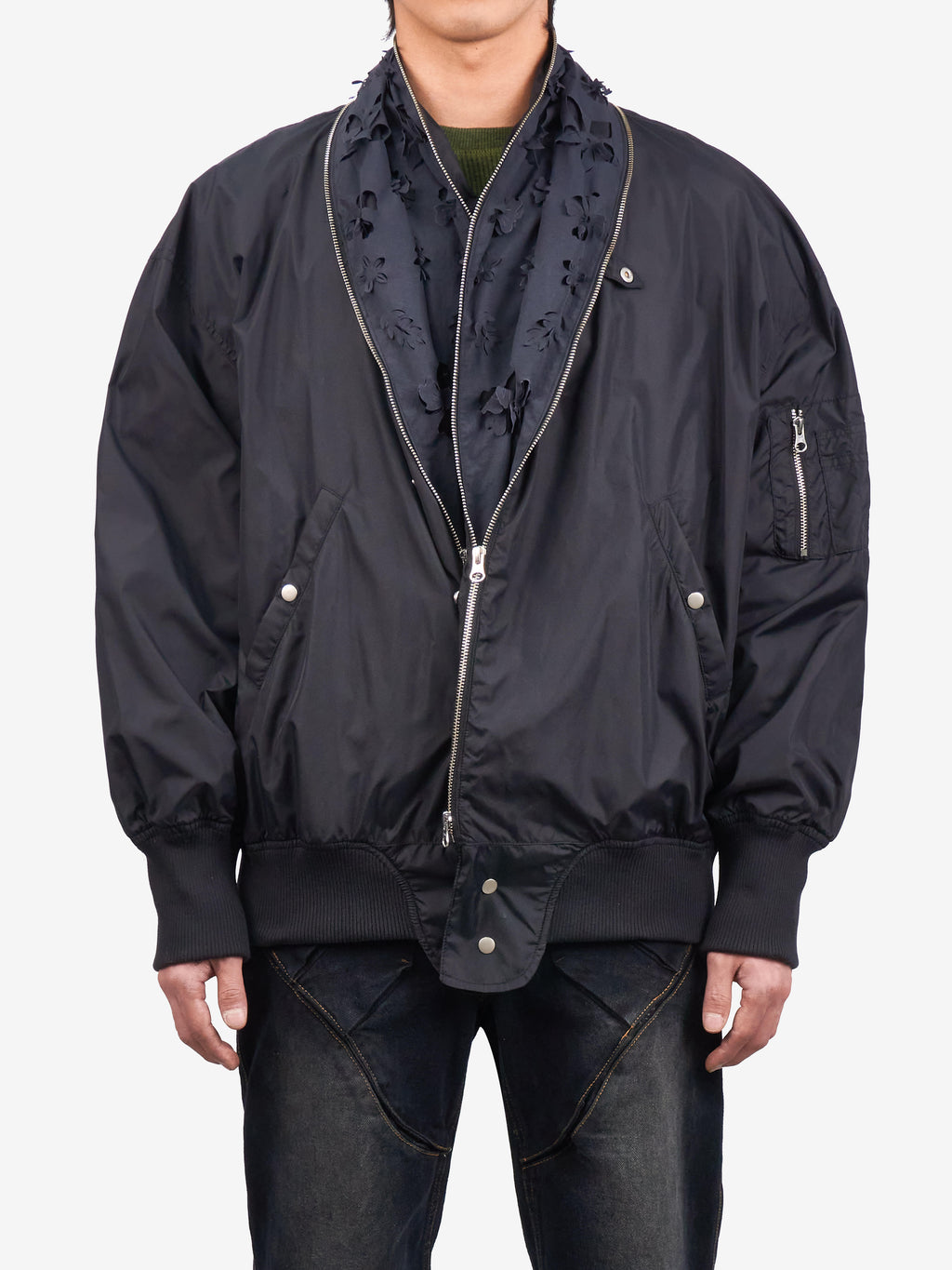 Juntae Kim - Laser-Slashed Bomber Jacket (OC2) product image 1 | TRAB K-Fashion Australia