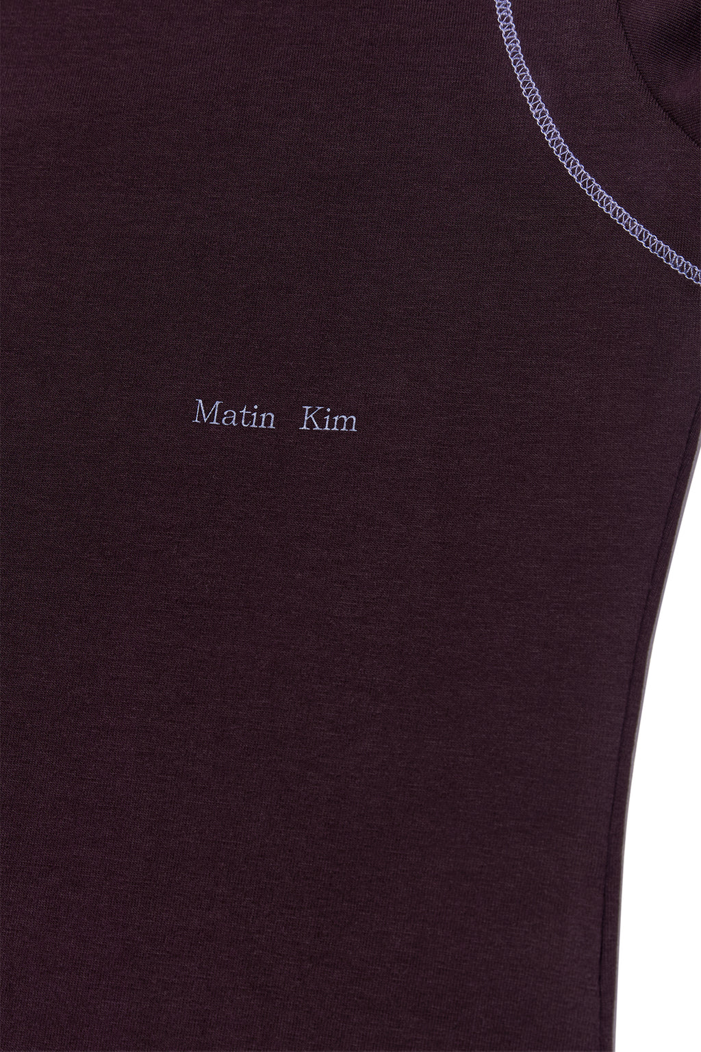 Matin Kim - Stitch Point Small Logo Top (Brown) product image 4 | TRAB K-Fashion Australia
