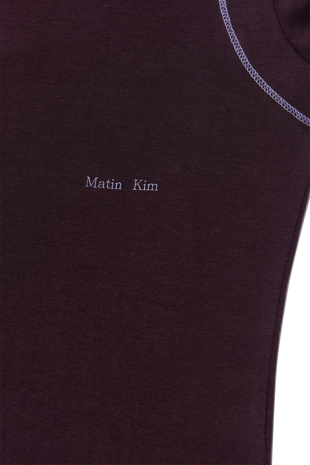 Matin Kim - Stitch Point Small Logo Top (Brown) product image 4 | TRAB K-Fashion Australia