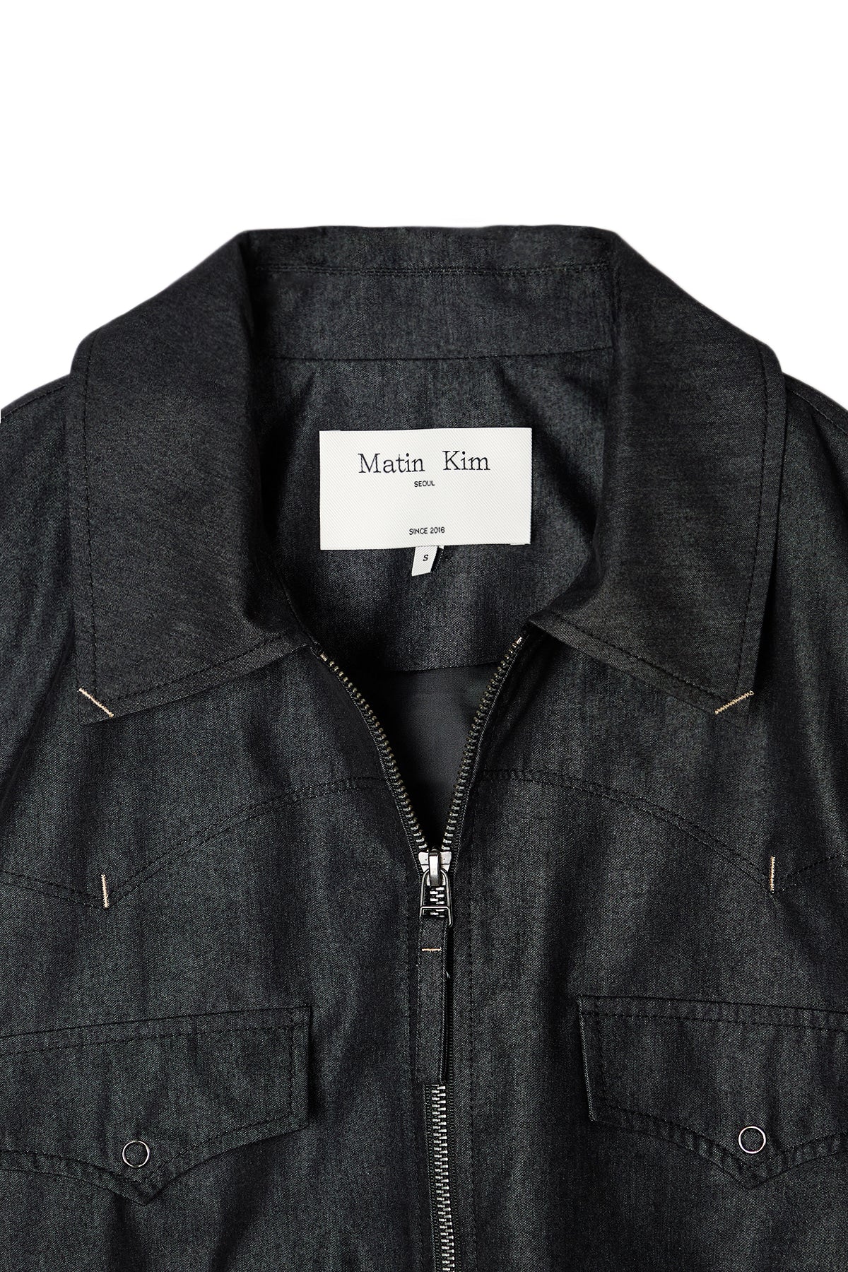 Matin Kim - Western Detail Denim Like Blouson (Black) product image 3 | TRAB K-Fashion Australia