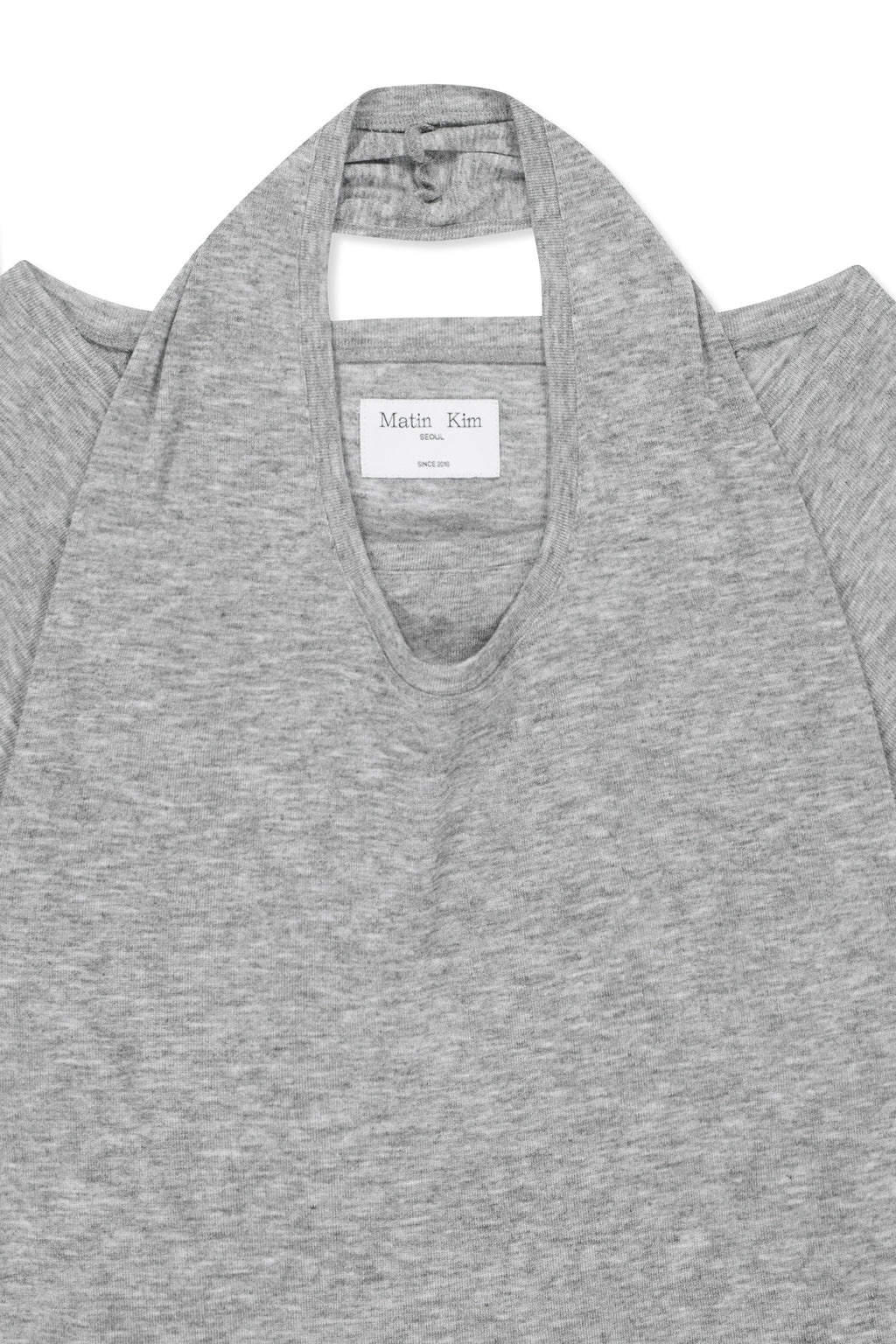 Matin Kim - Two Way Layered Jersey Dress (Grey) product image 3 | TRAB K-Fashion Australia