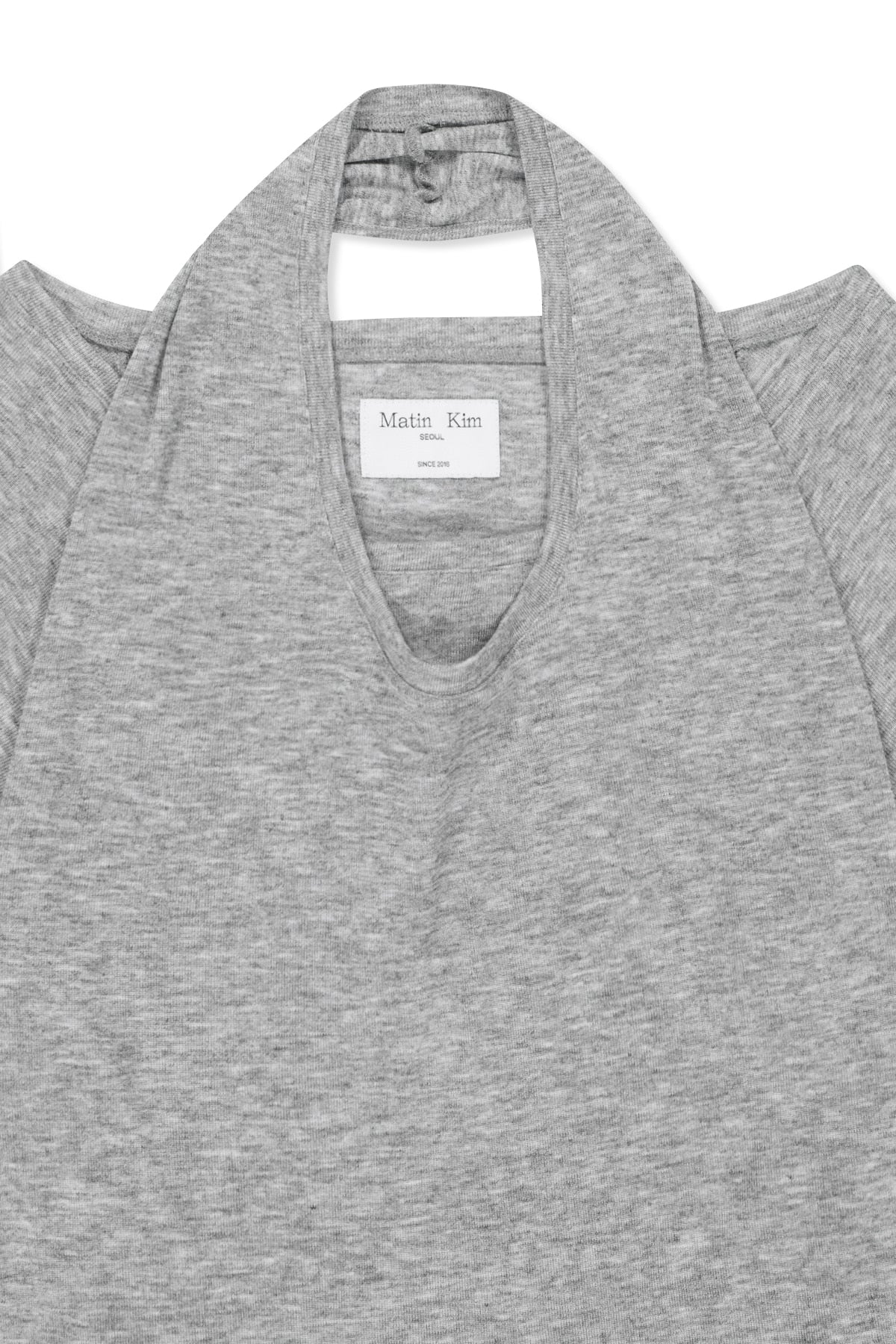 Matin Kim - Two Way Layered Jersey Dress (Grey) product image 3 | TRAB K-Fashion Australia