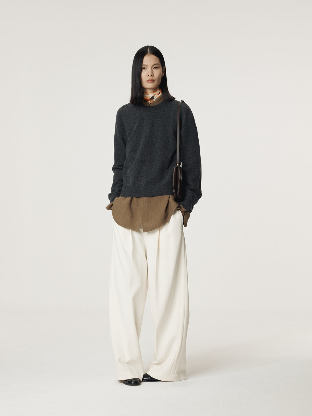 Recto - Shirt Cuffs Detail Knit Top (Charcoal Grey) product image 5 | TRAB K-Fashion Australia